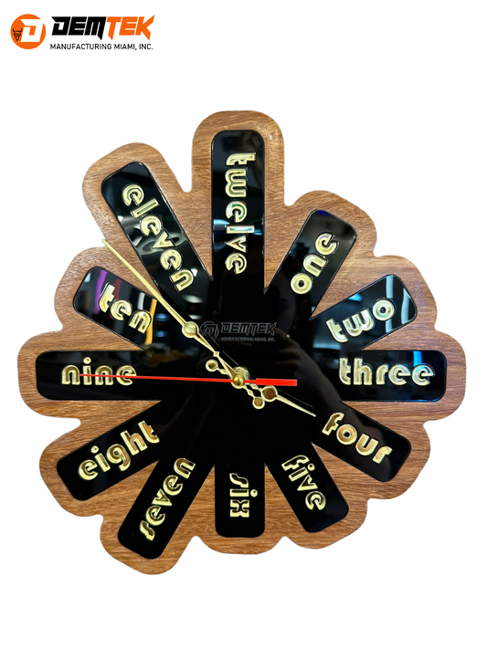 DEMTEK "Always Late" Wooden Clock