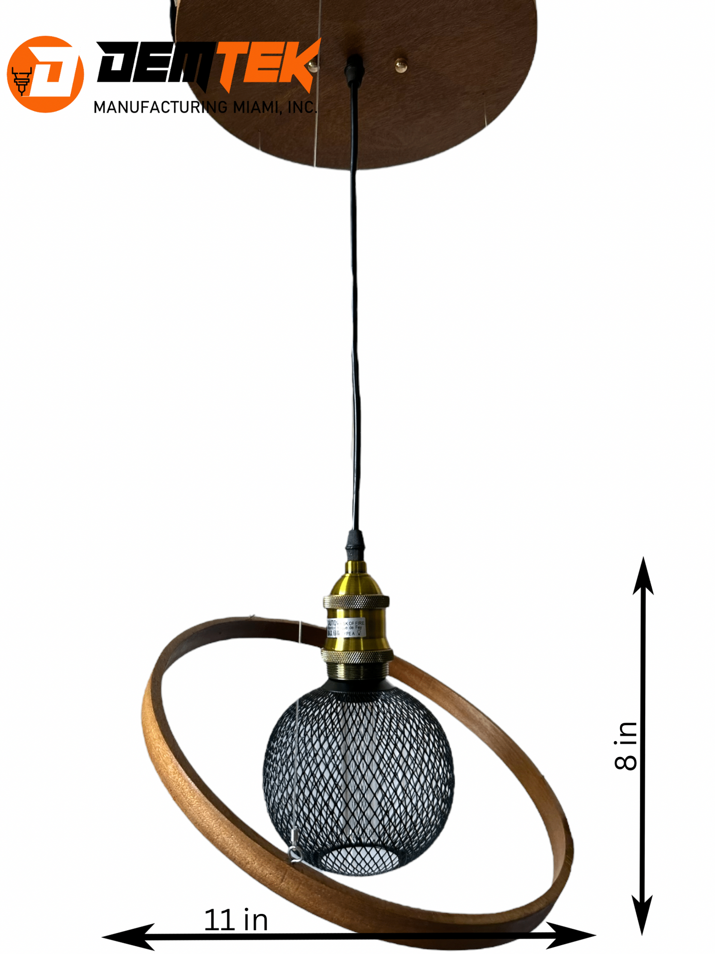 DEMTEK "The Orbit" Pendant Light (Bulb Included)