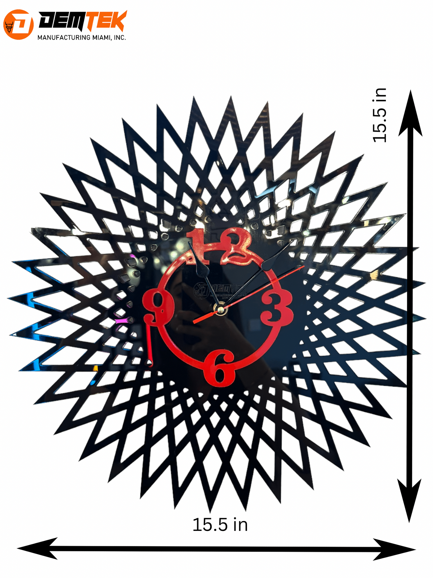 DEMTEK "Black & Red" Clock