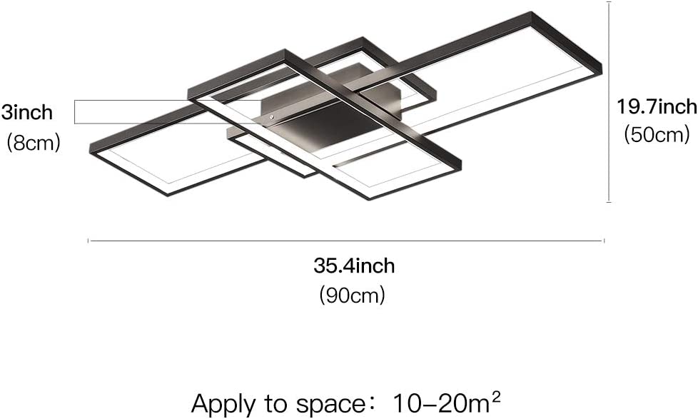 LED Modern Square Acrylic Flush Mount Ceiling Light