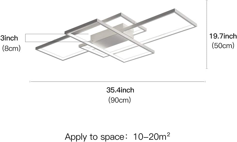 LED Modern Square Acrylic Flush Mount Ceiling Light