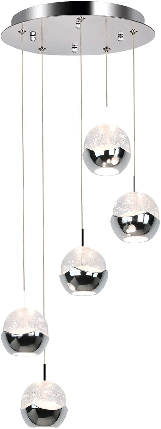 LED Integrated Glass Globe Pendant Light