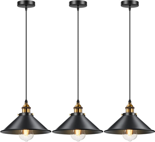 Gold and Black Industrial Vintage Pendant Light