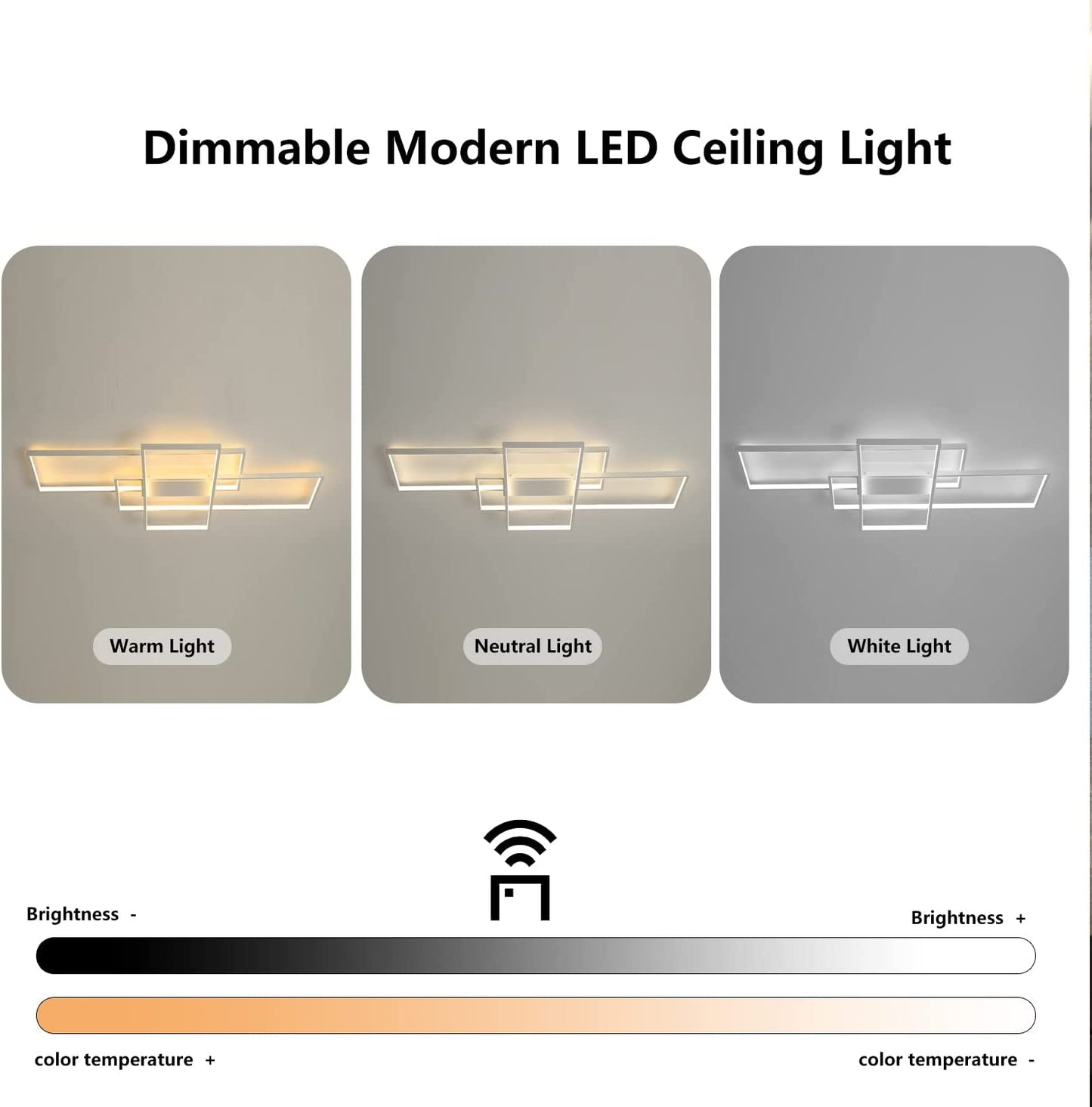 LED Modern Square Acrylic Flush Mount Ceiling Light