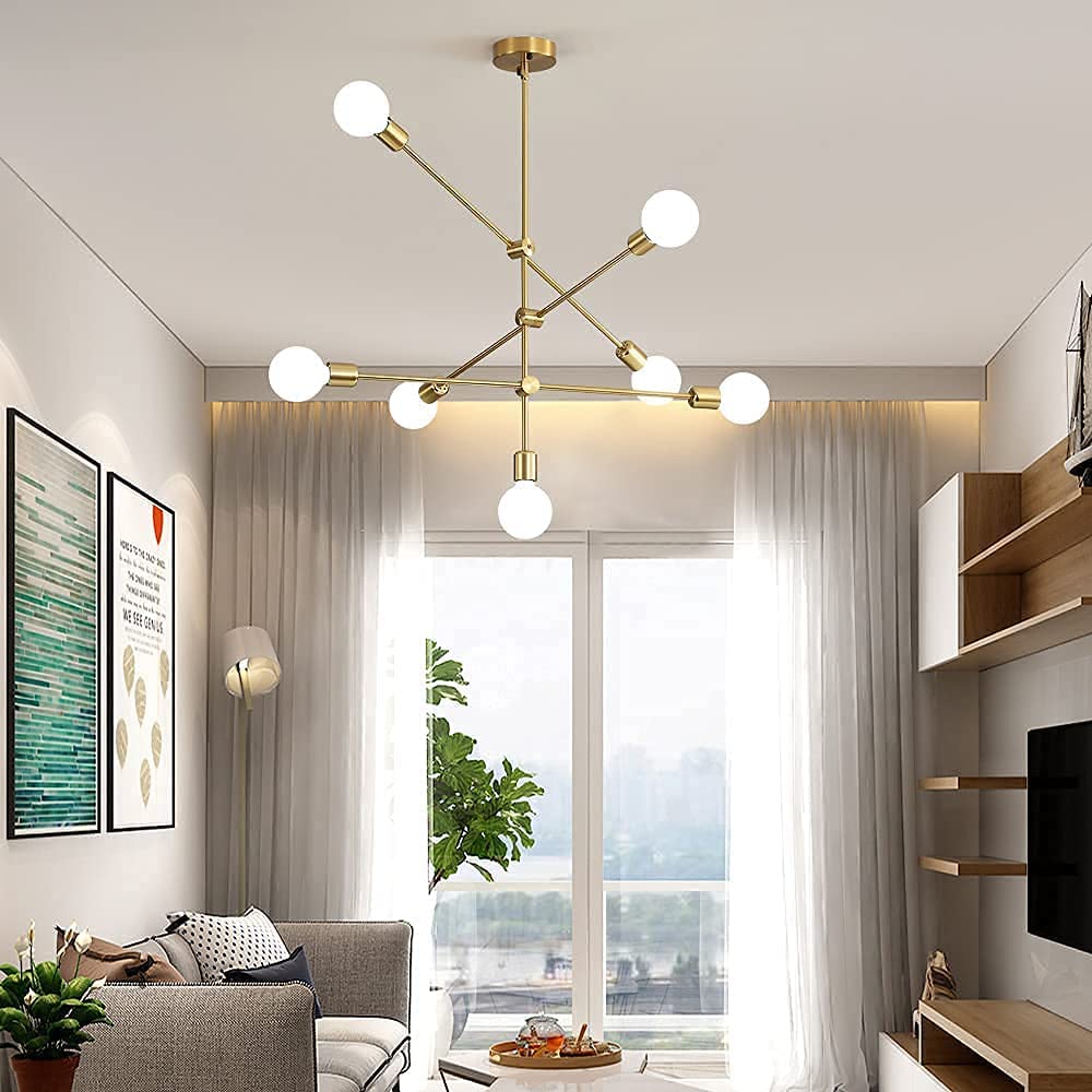 Gold Sputnik Ceiling Light