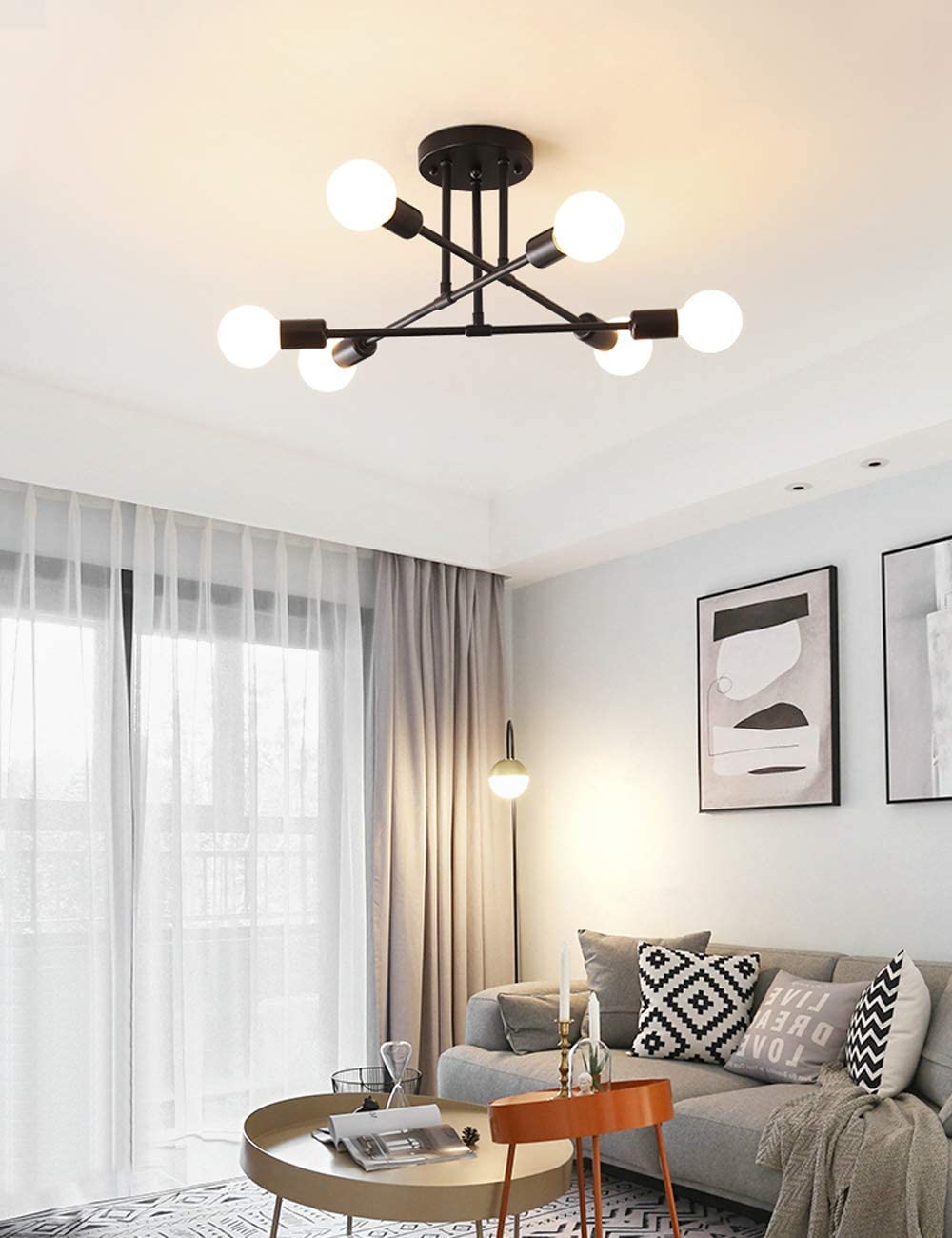 6 Light Sputnik Ceiling Light