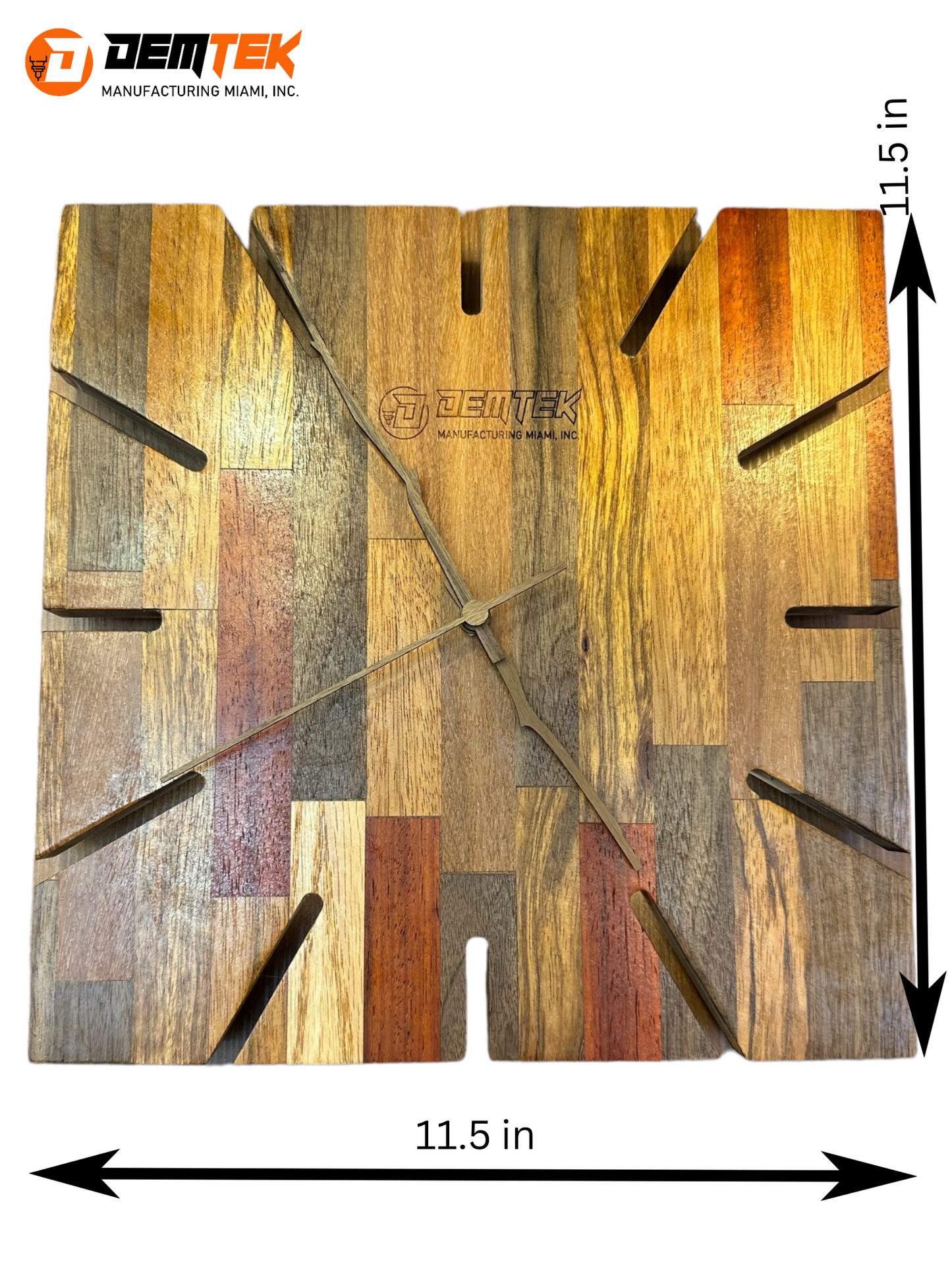 "Just in Time" Wooden Clock