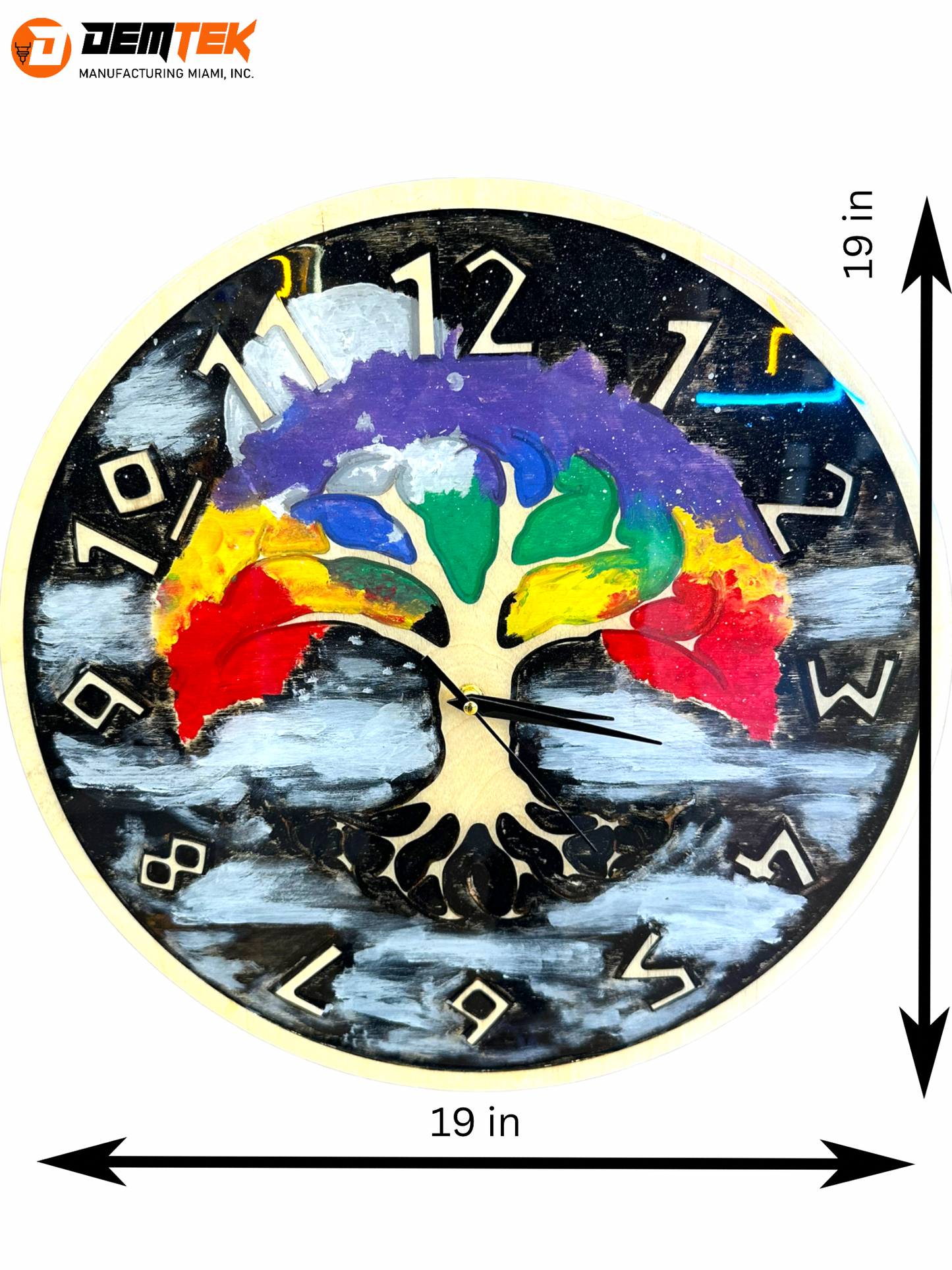 DEMTEK "Tree of Life" Wooden Clock