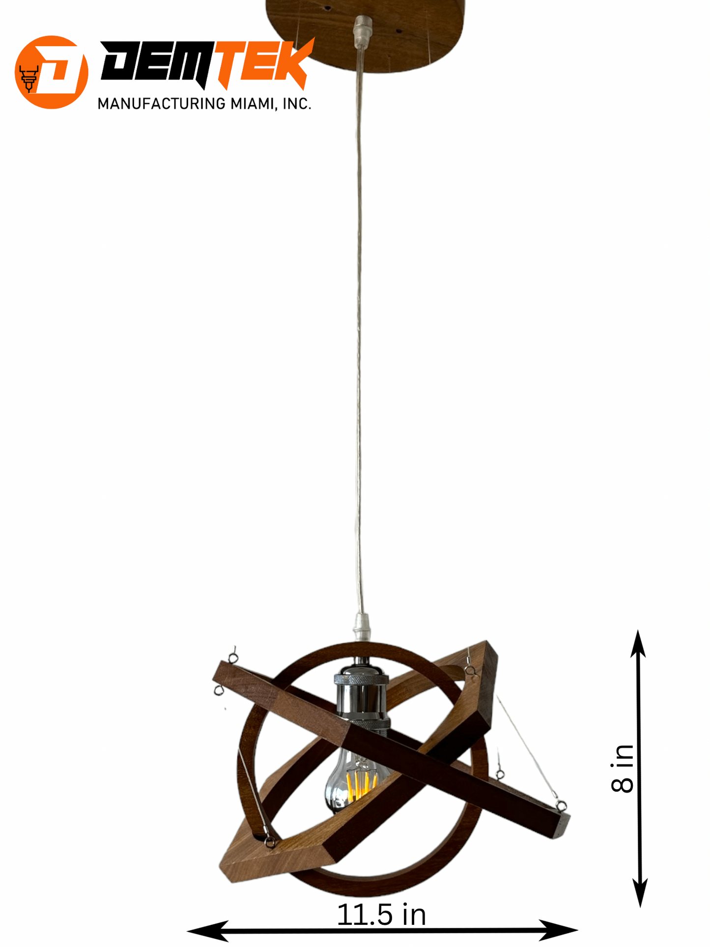 DEMTEK "The Vibrant Sight" Pendant Light (Bulb Included)