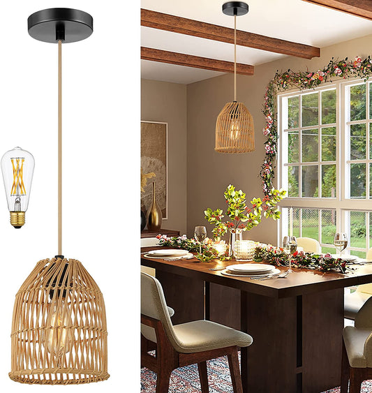 Rattan Woven Bamboo Pendant Light