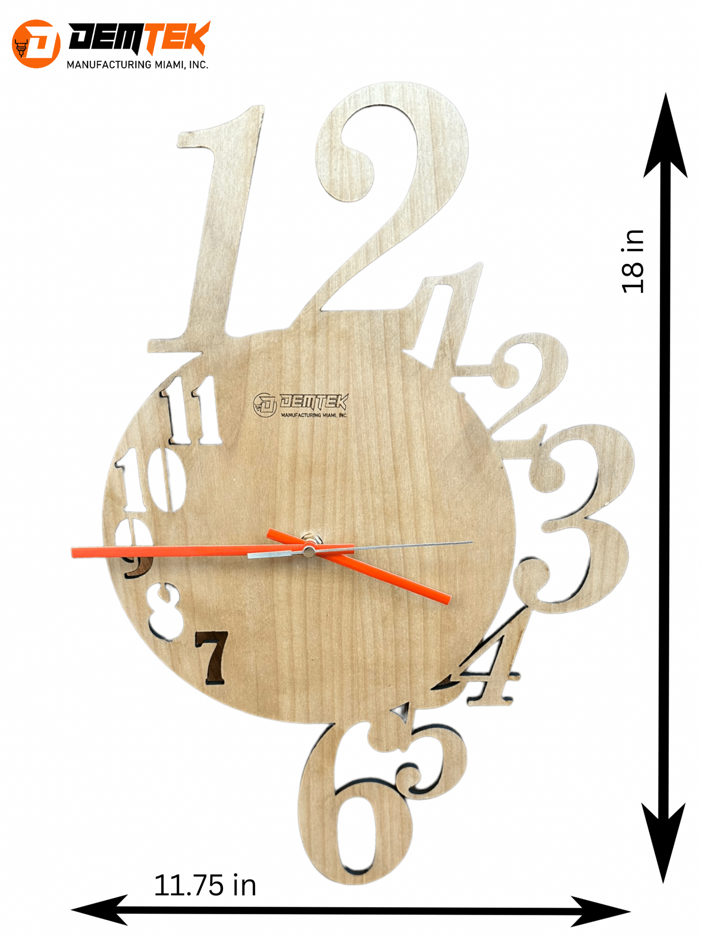 DEMTEK "Moment in Time" Wooden Clock