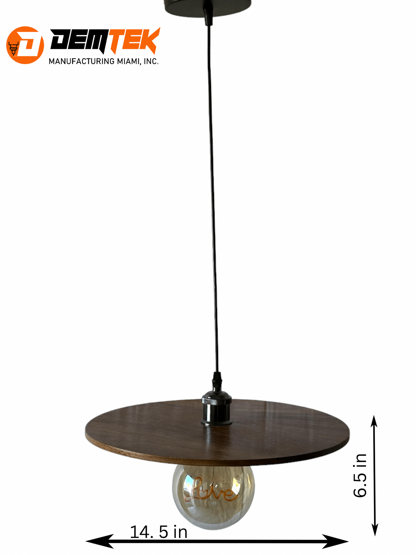 DEMTEK "Love" Pendant Light (Bulb Included)