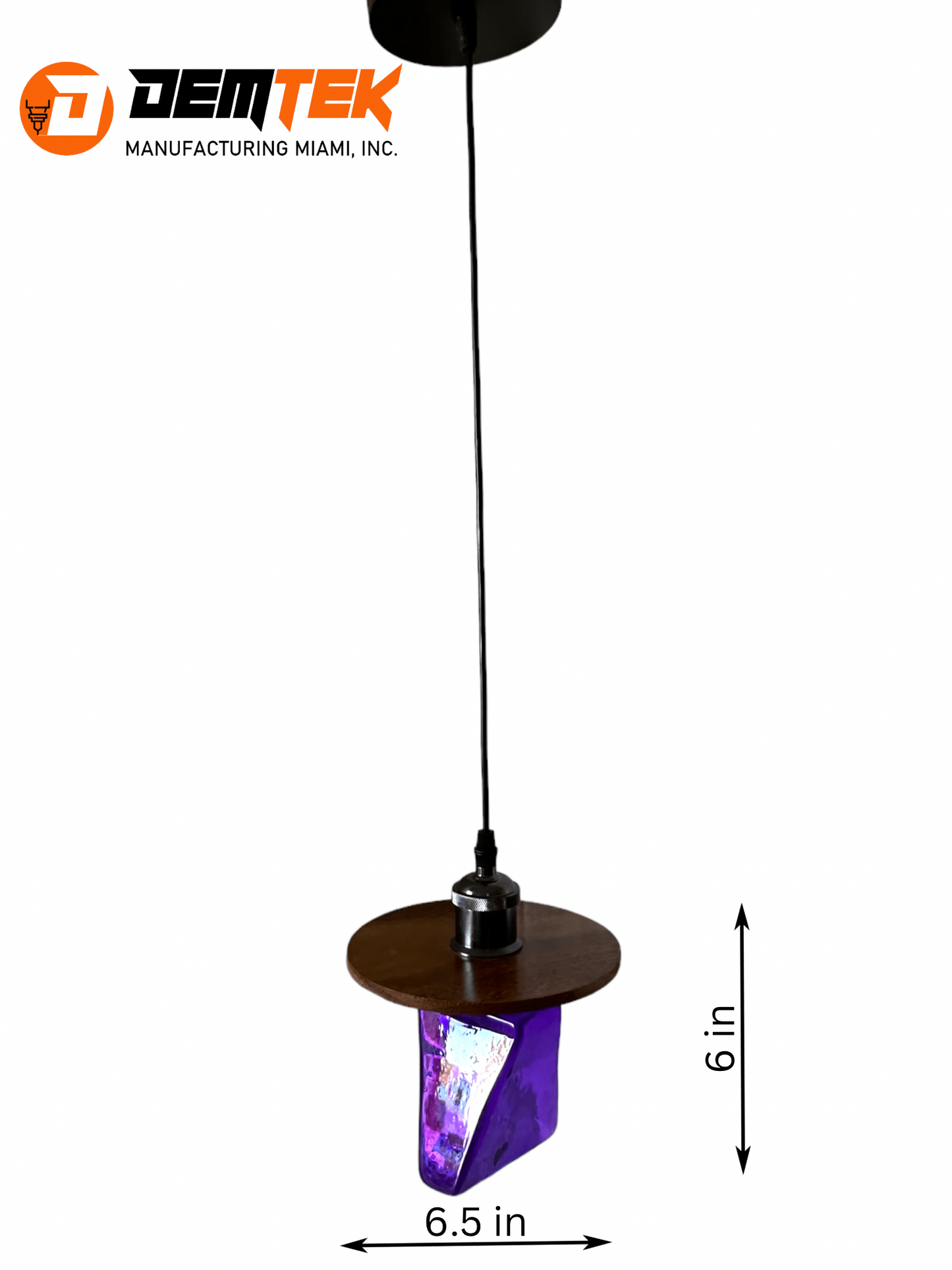 DEMTEK "The Purple Odyssey" Pendant Light (Bulb Included)