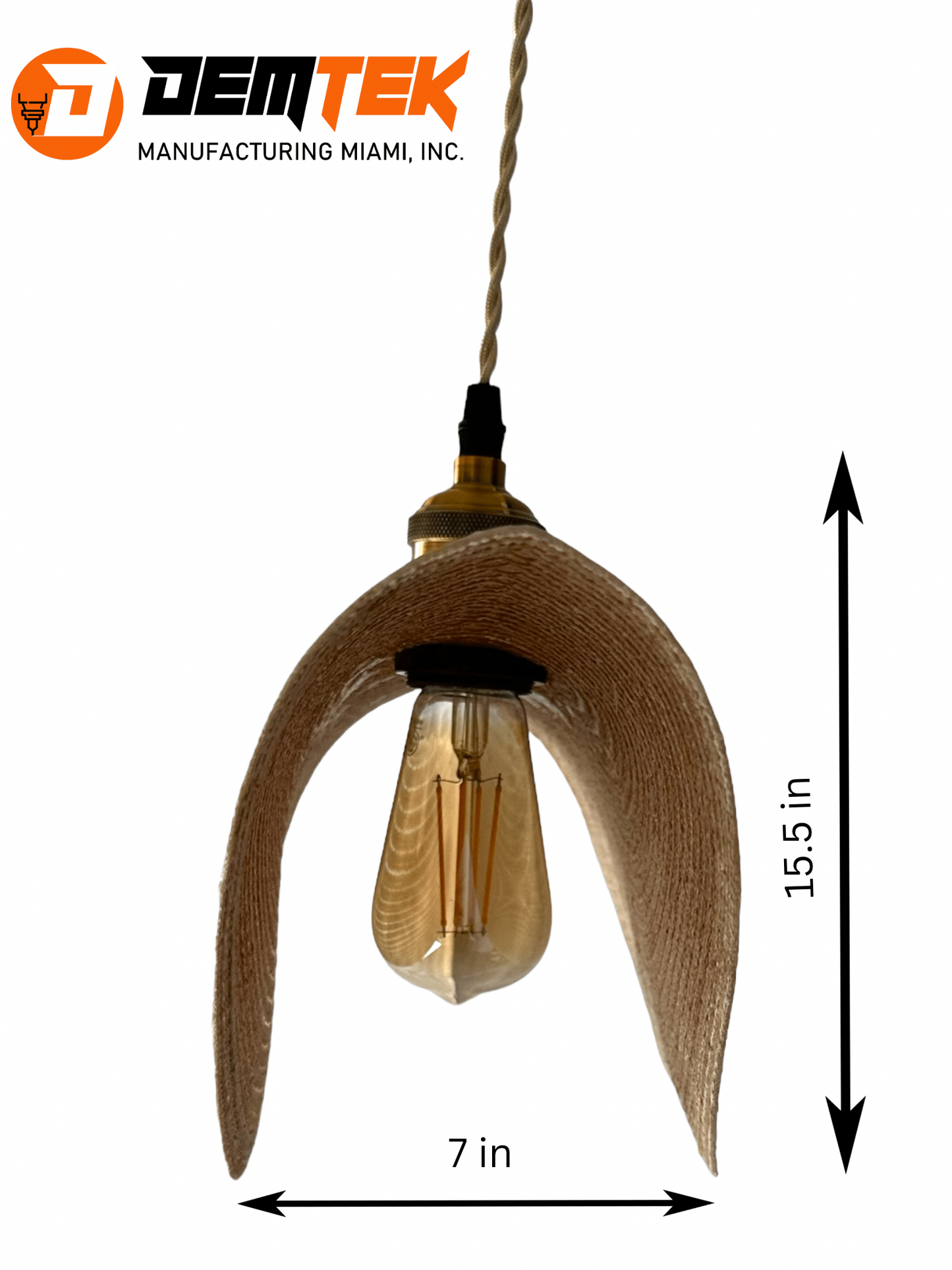 DEMTEK "The Shady Lady" Pendant Light (Bulb Included)