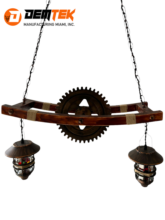 DEMTEK "Spinning Gears" Pendant Light (Bulb Included)