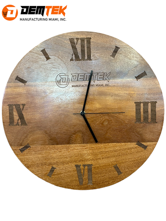 DEMTEK "Timeless Beauty" Wooden Clock