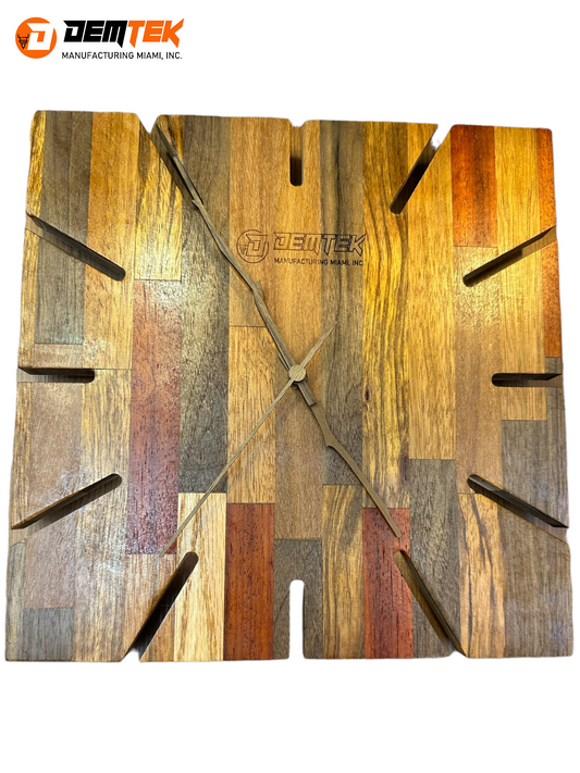 DEMTEK "Just in Time" Wooden Clock