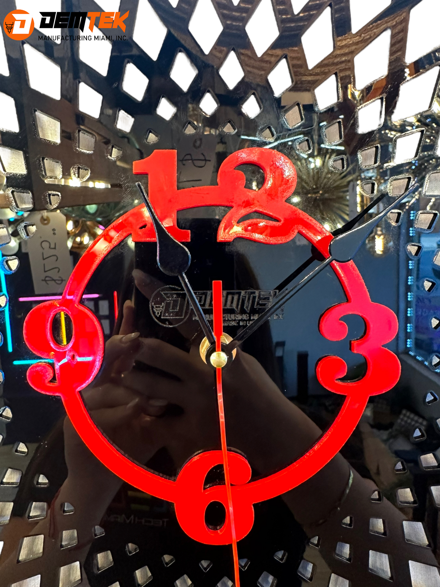 DEMTEK "Black & Red" Clock