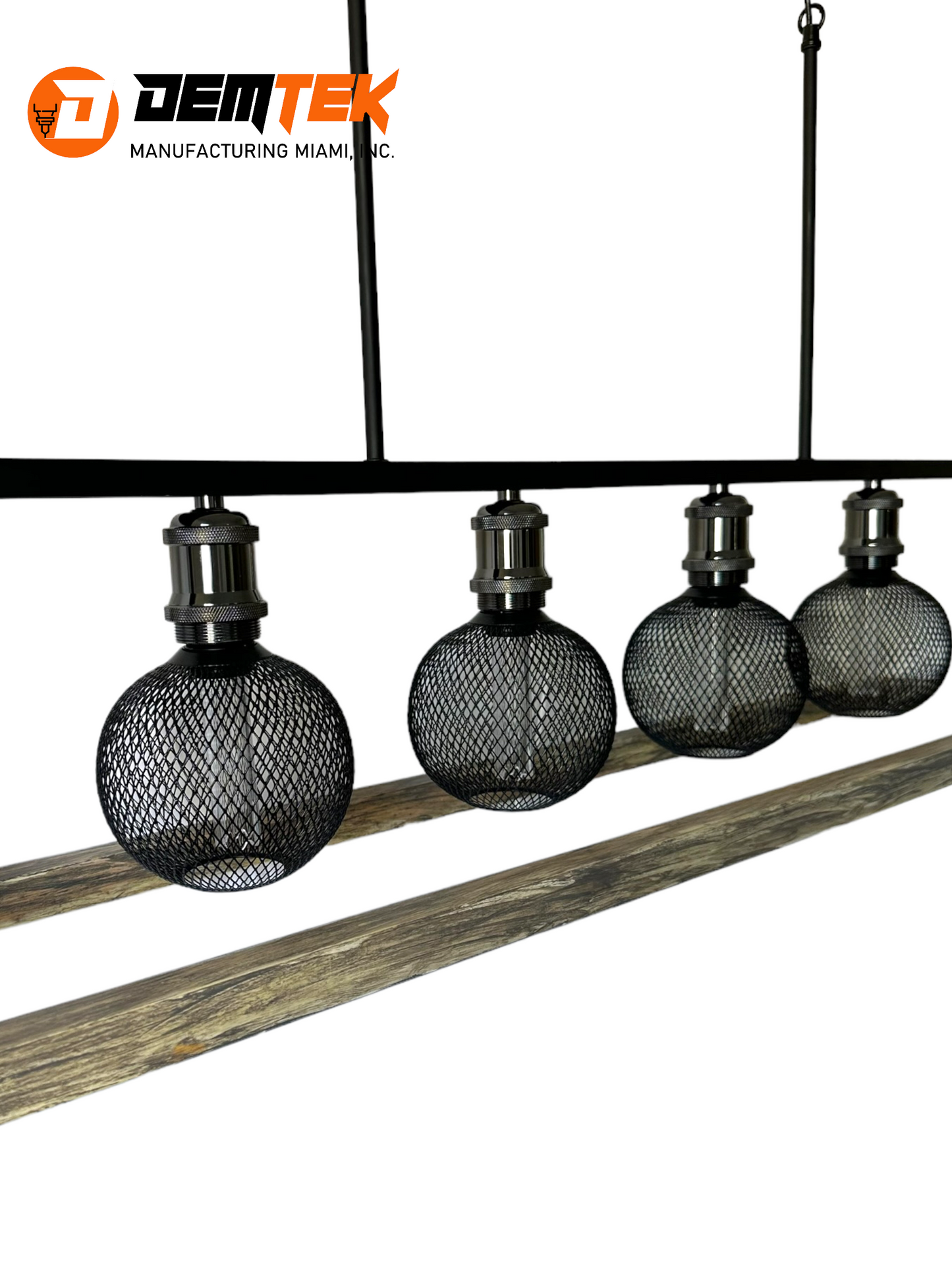 DEMTEK "Wood and Globes" Pendant Light (Bulb Included)