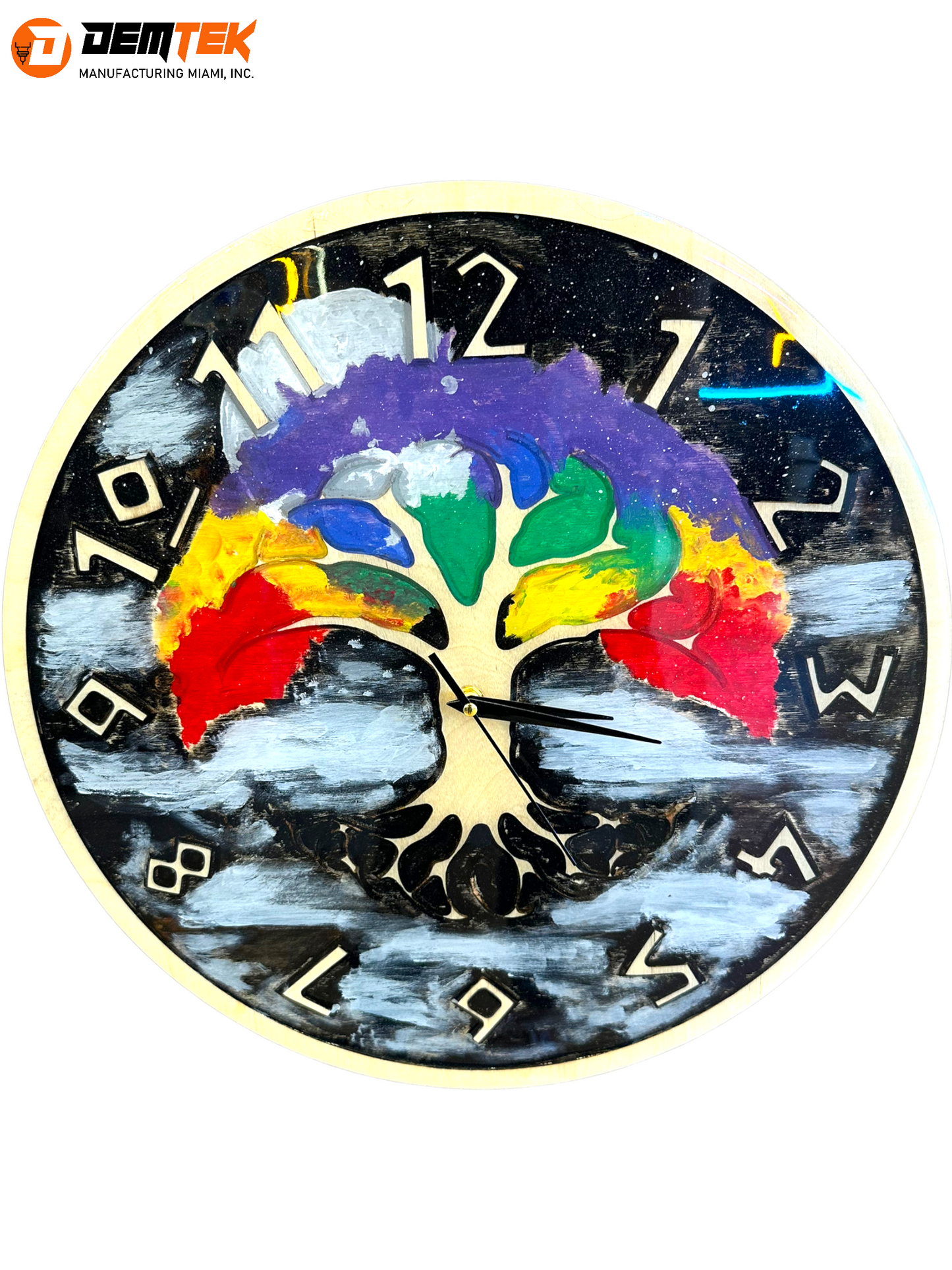 DEMTEK "Tree of Life" Wooden Clock