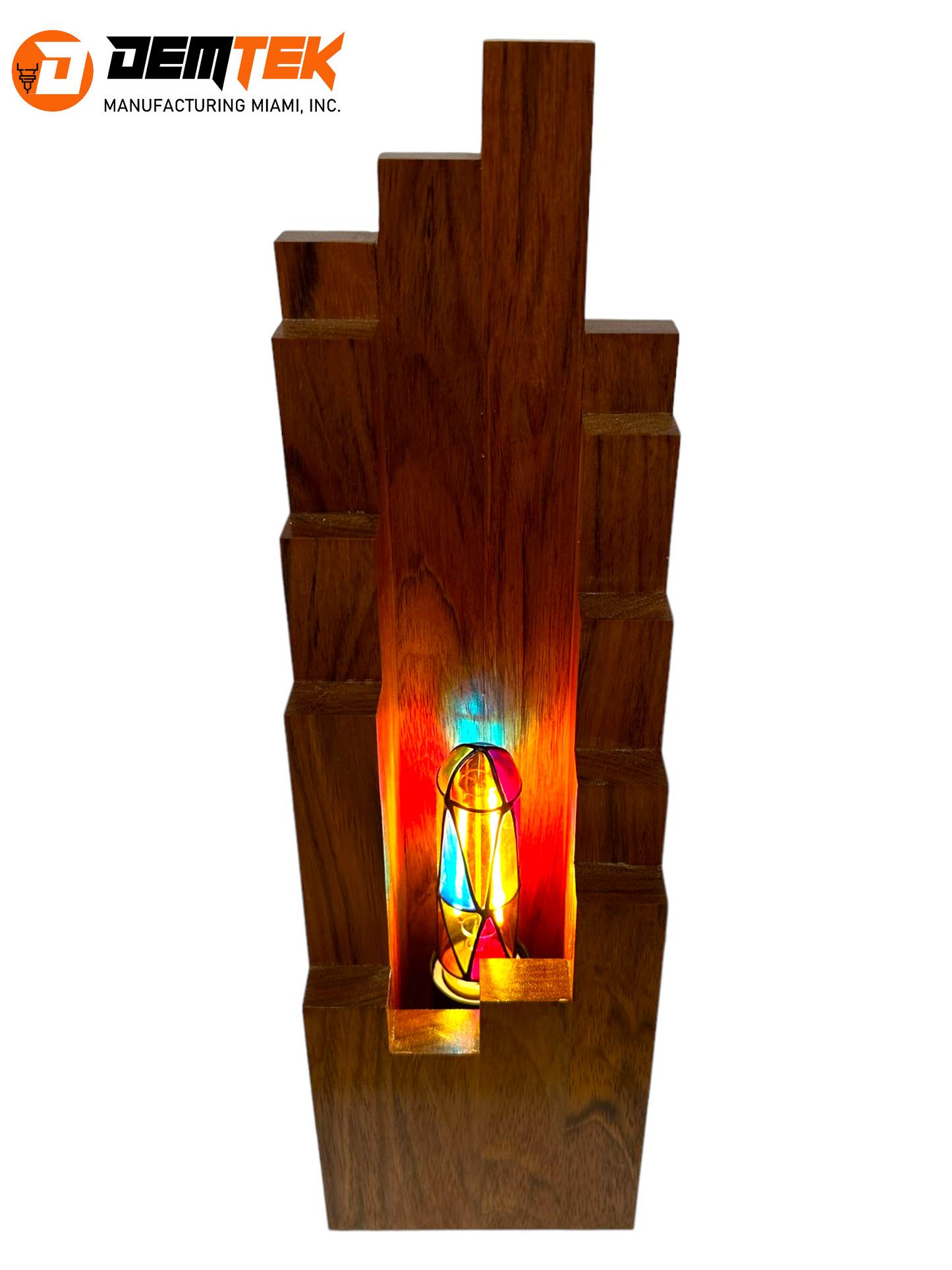 DEMTEK "The Stained Glass Mosaic" Table Lamp