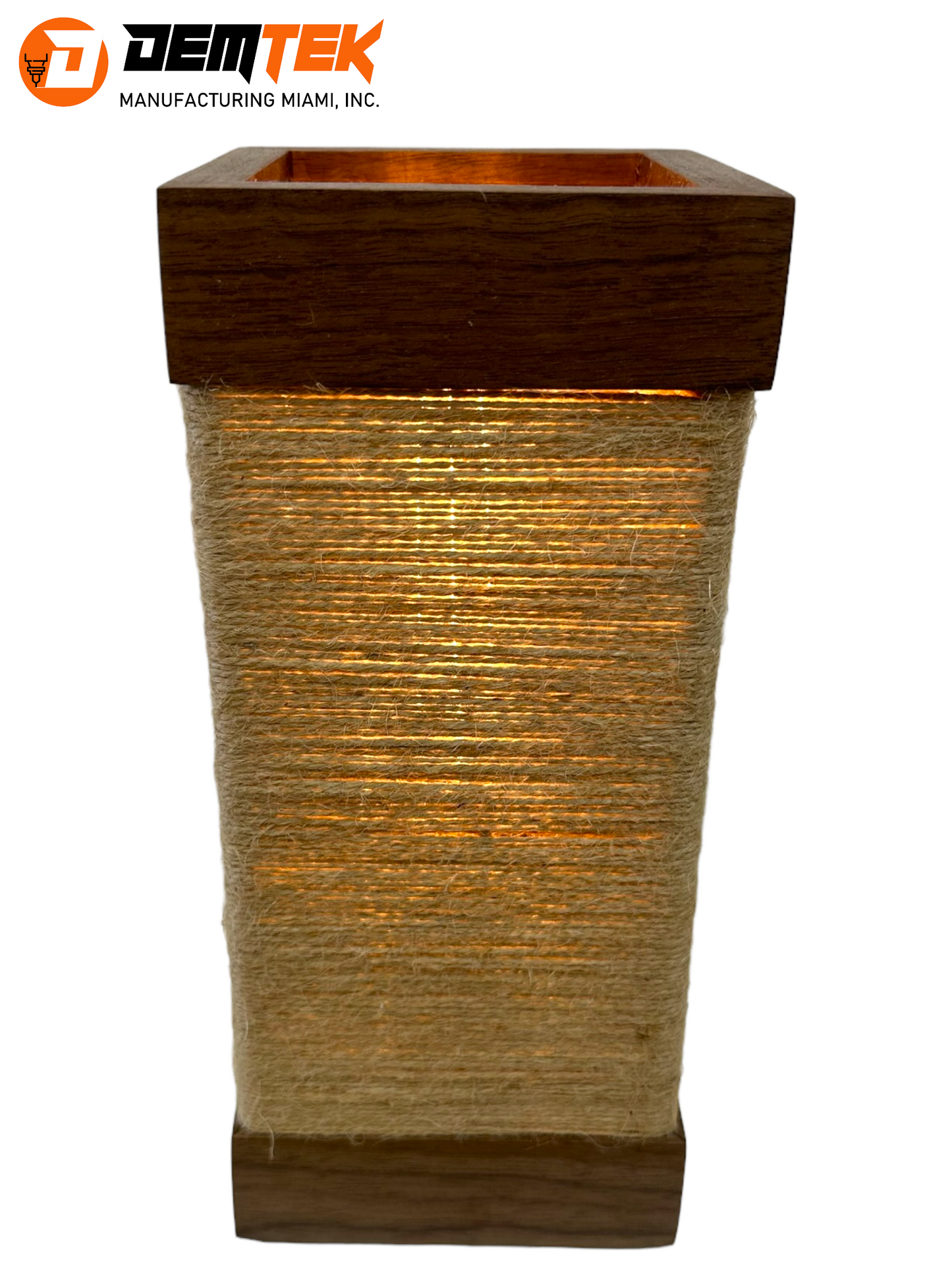 DEMTEK "The Wooden Lantern" Table Lamp