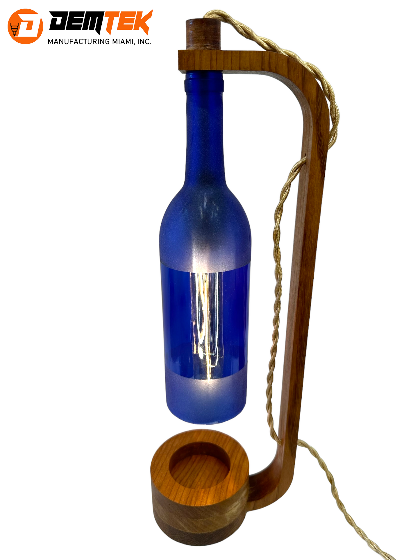 DEMTEK "The Blue Bottle" Table Lamp