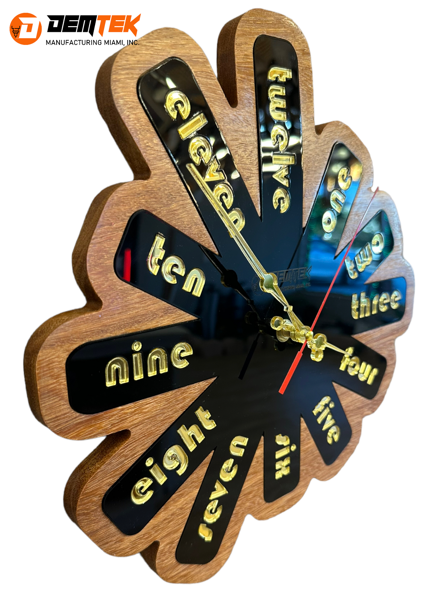 DEMTEK "Always Late" Wooden Clock