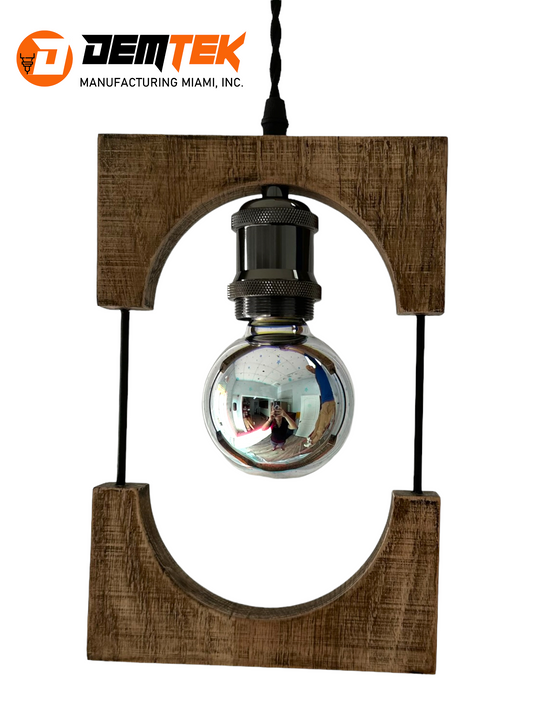 DEMTEK "The Wooden Oval" Pendant Light (Bulb Included)