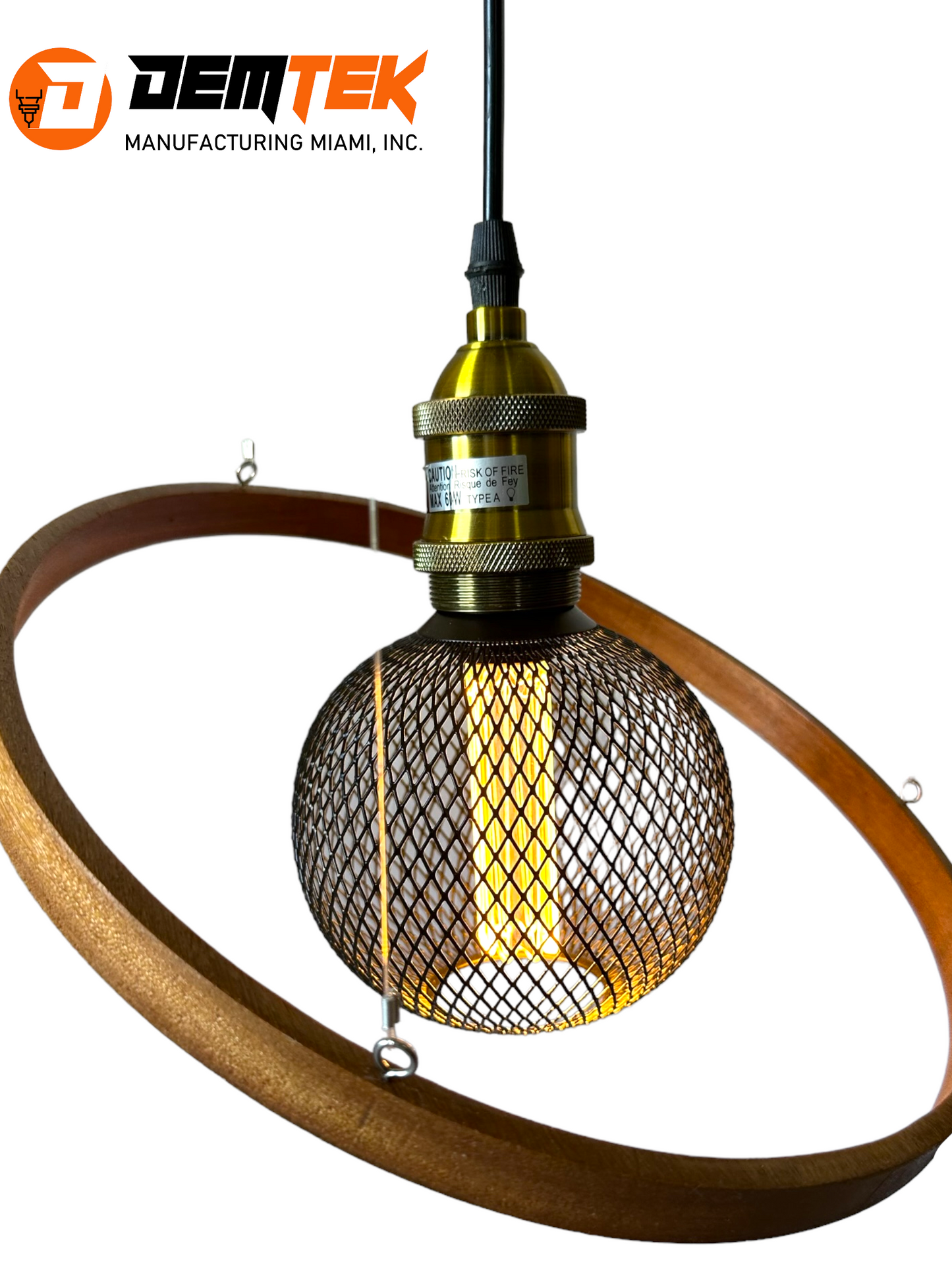 DEMTEK "The Orbit" Pendant Light (Bulb Included)