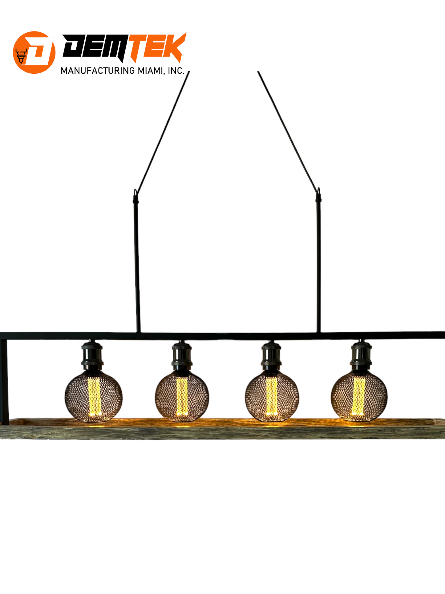 DEMTEK "Wood and Globes" Pendant Light (Bulb Included)