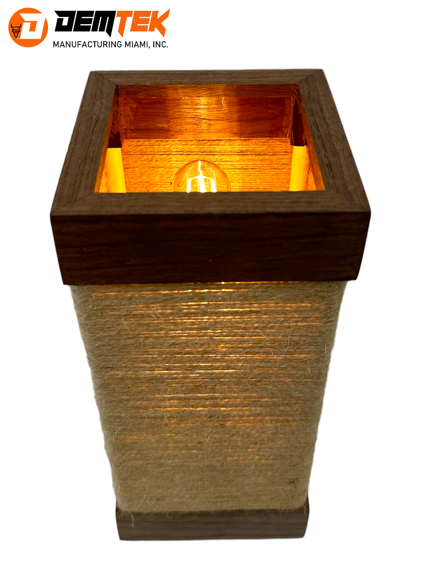 DEMTEK "The Wooden Lantern" Table Lamp