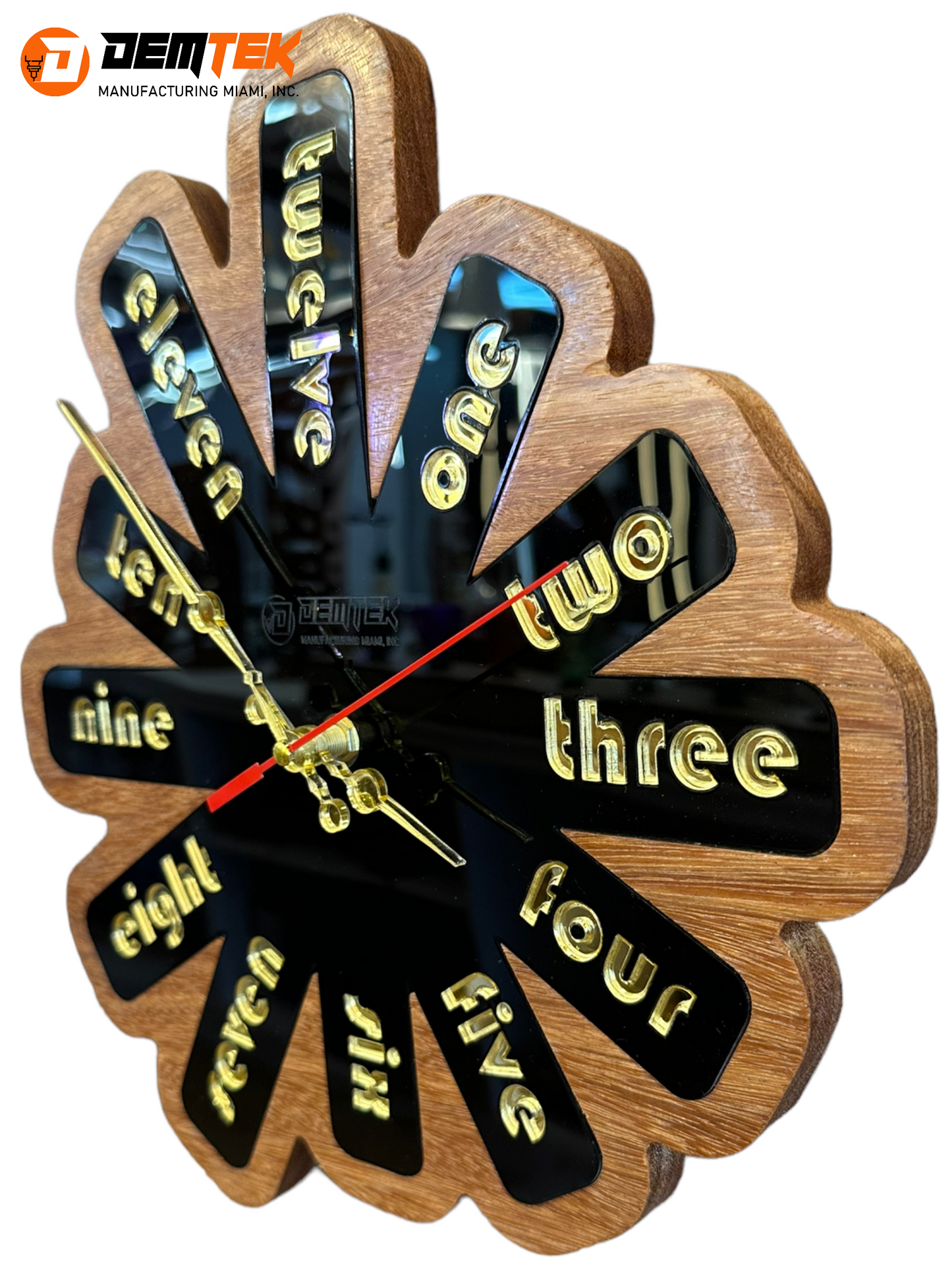 DEMTEK "Always Late" Wooden Clock