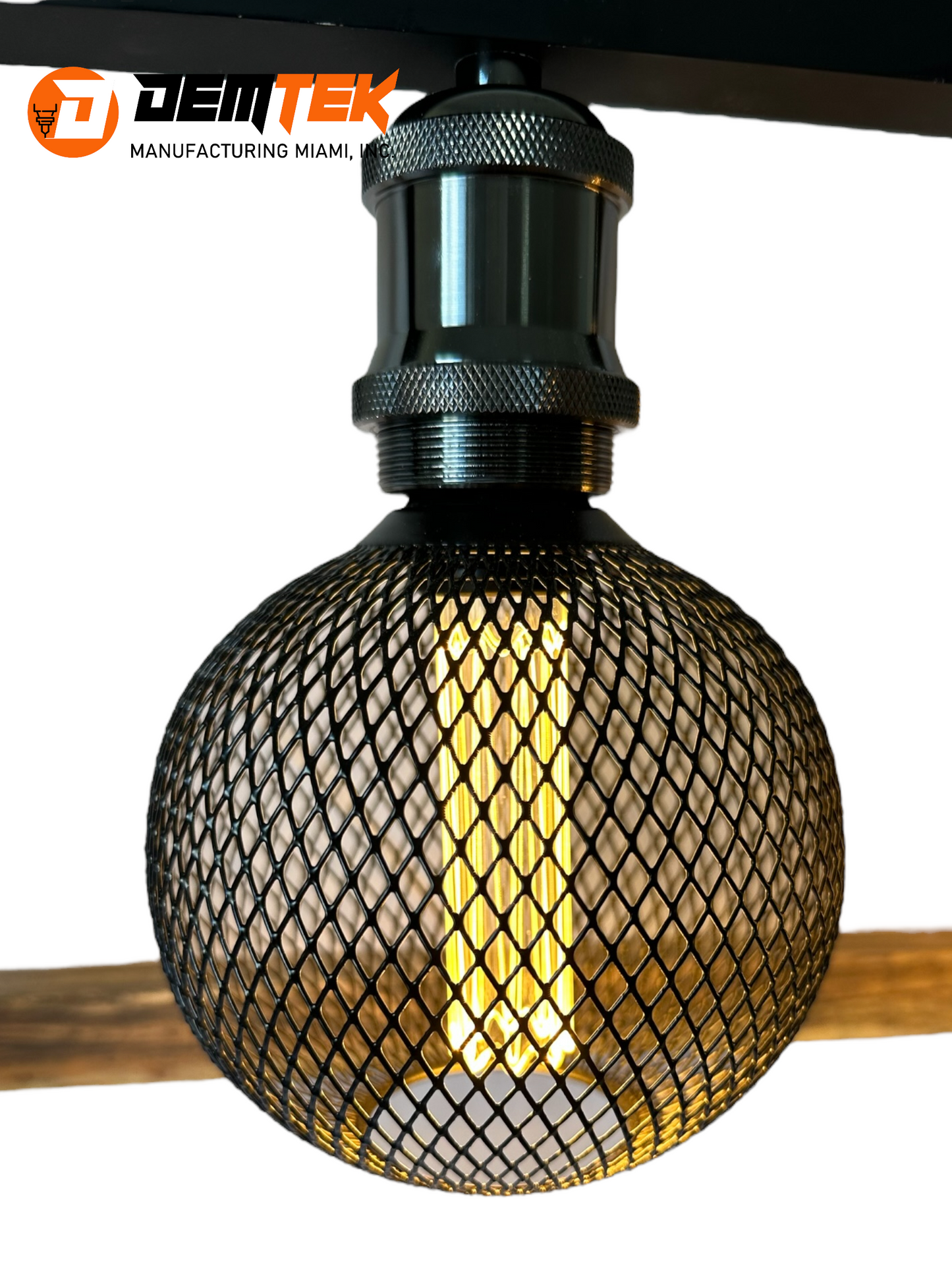 DEMTEK "Wood and Globes" Pendant Light (Bulb Included)