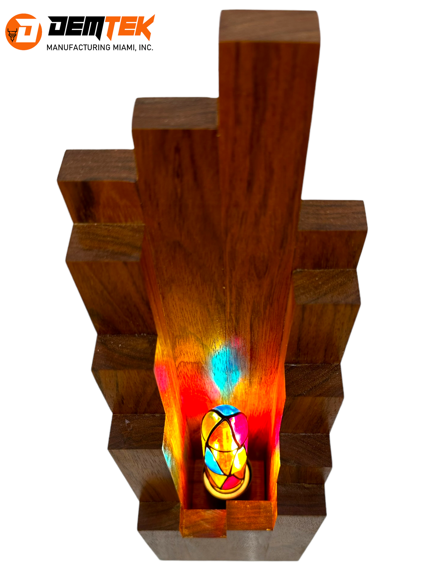 DEMTEK "The Stained Glass Mosaic" Table Lamp