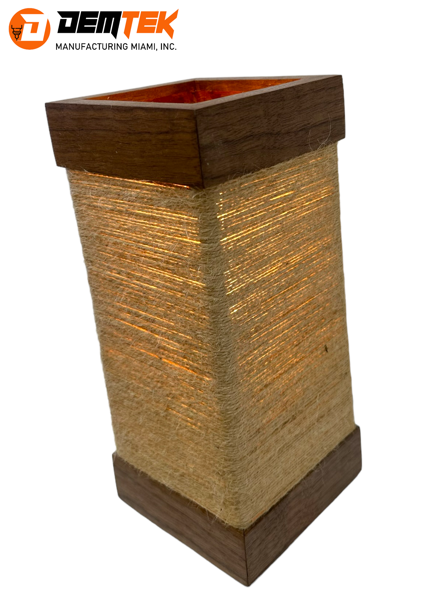 DEMTEK "The Wooden Lantern" Table Lamp