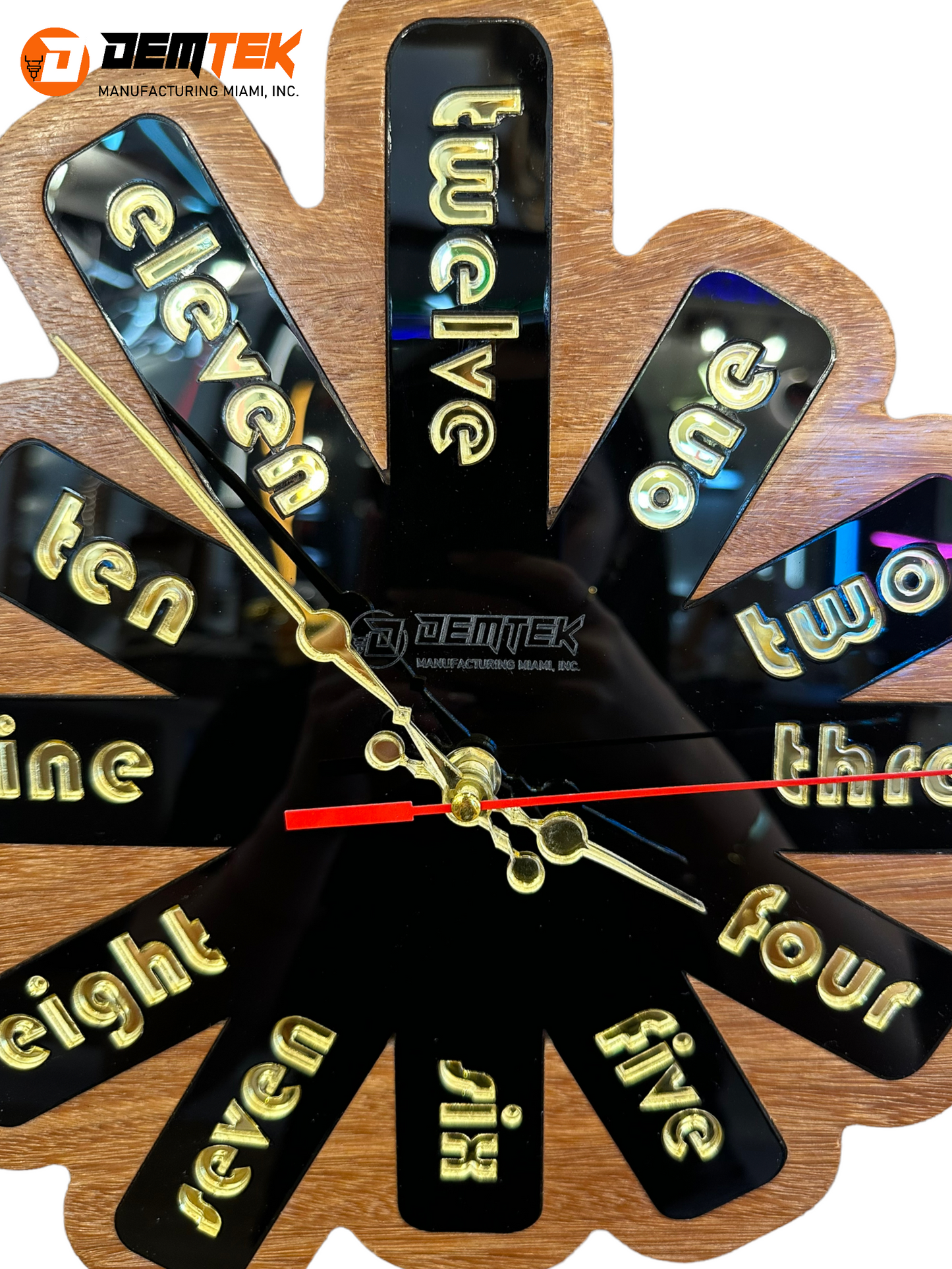 DEMTEK "Always Late" Wooden Clock