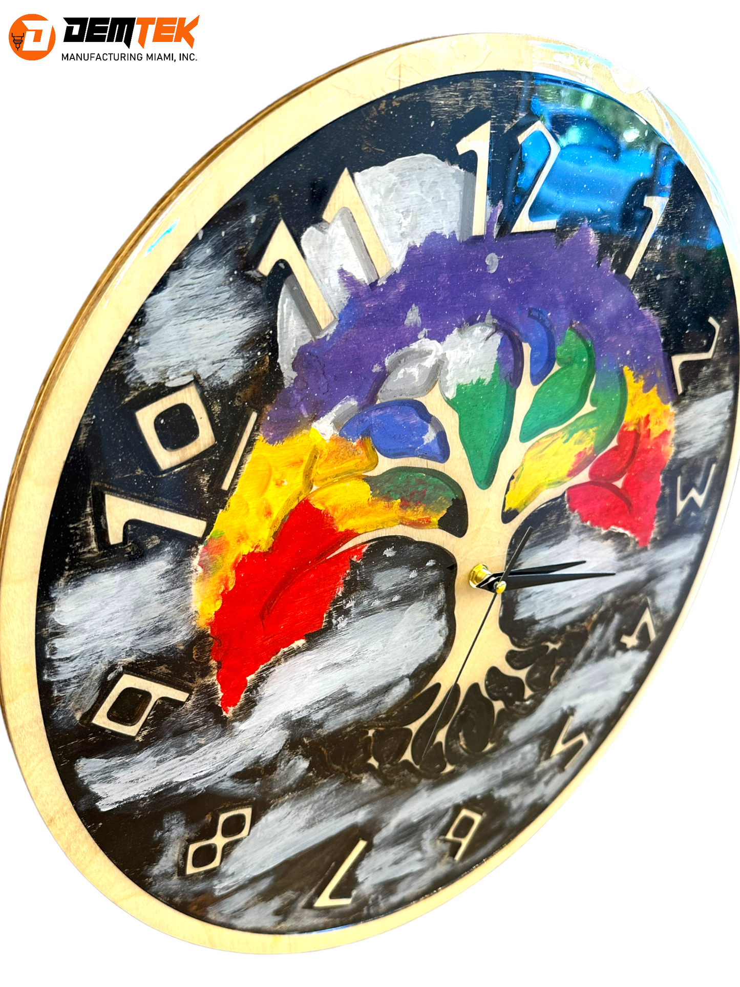 DEMTEK "Tree of Life" Wooden Clock