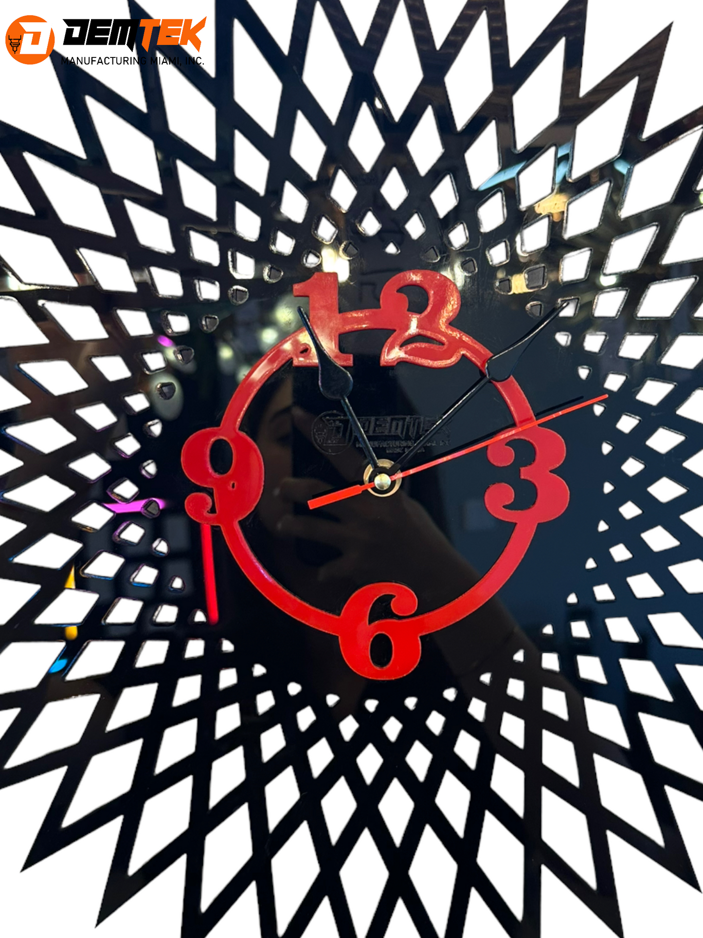 DEMTEK "Black & Red" Clock