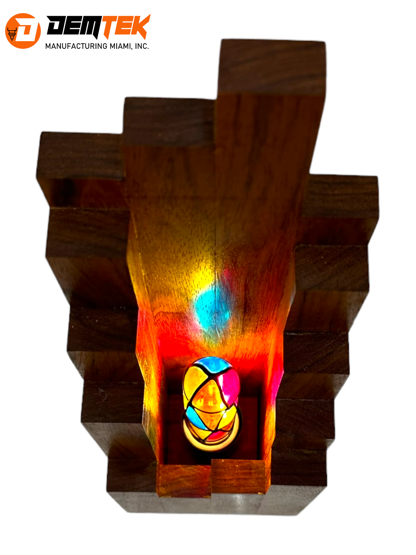 DEMTEK "The Stained Glass Mosaic" Table Lamp