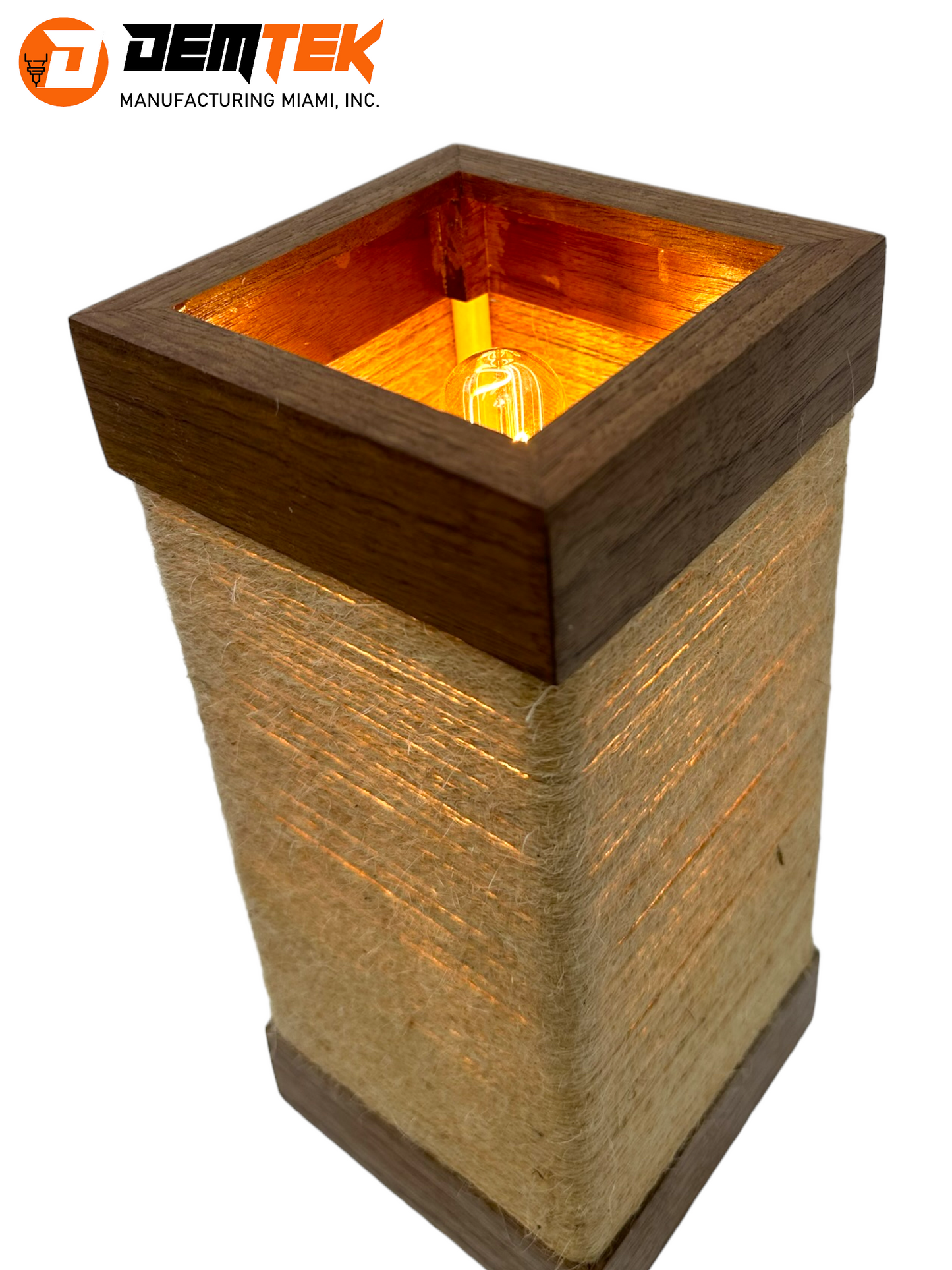 DEMTEK "The Wooden Lantern" Table Lamp