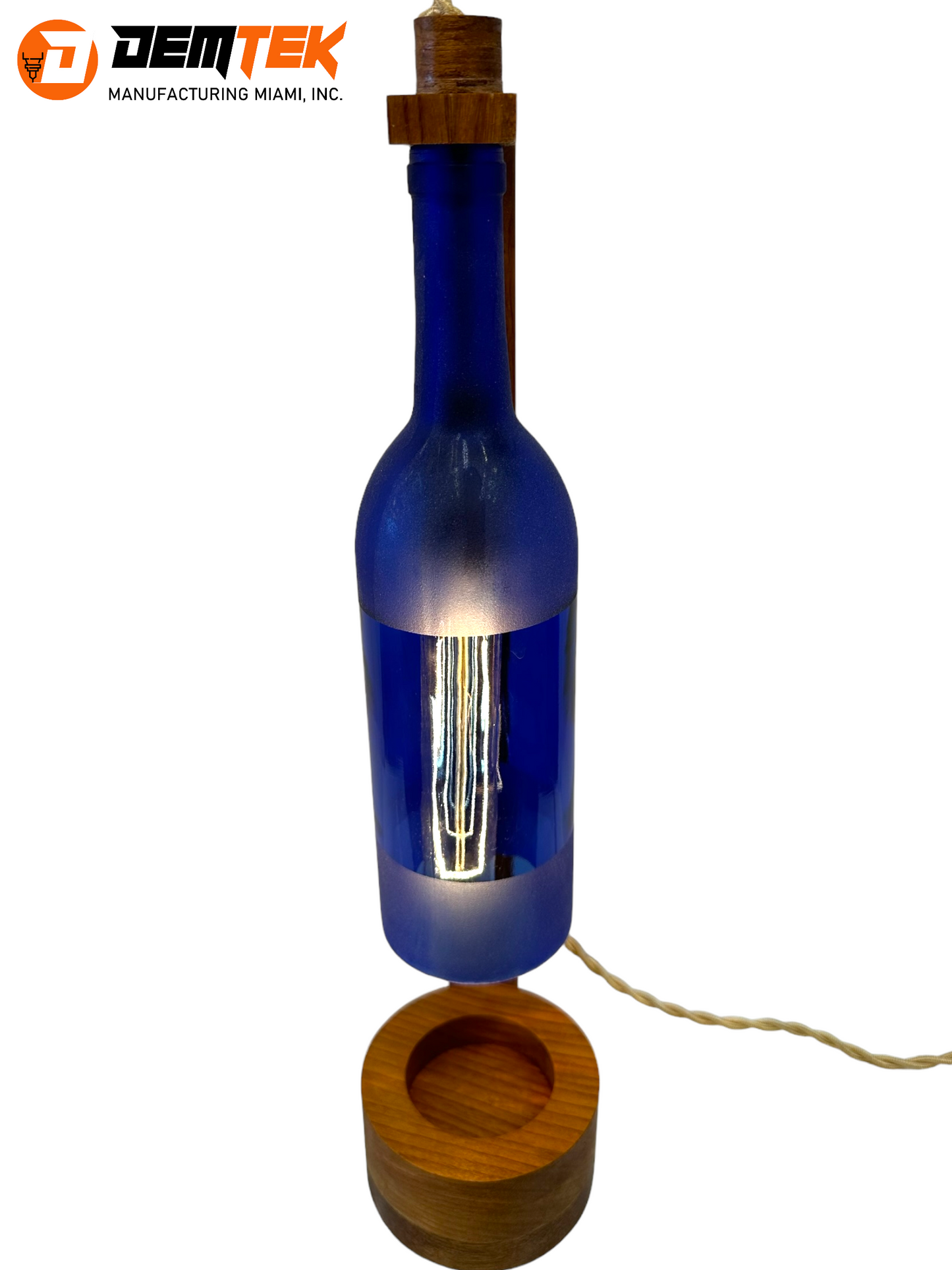 DEMTEK "The Blue Bottle" Table Lamp