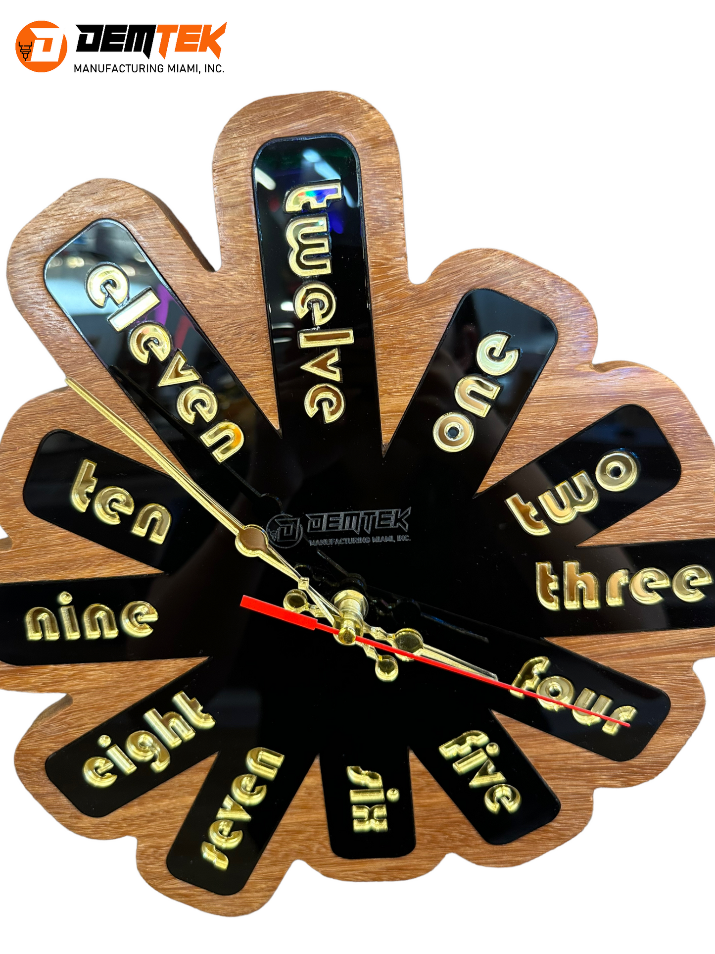 DEMTEK "Always Late" Wooden Clock