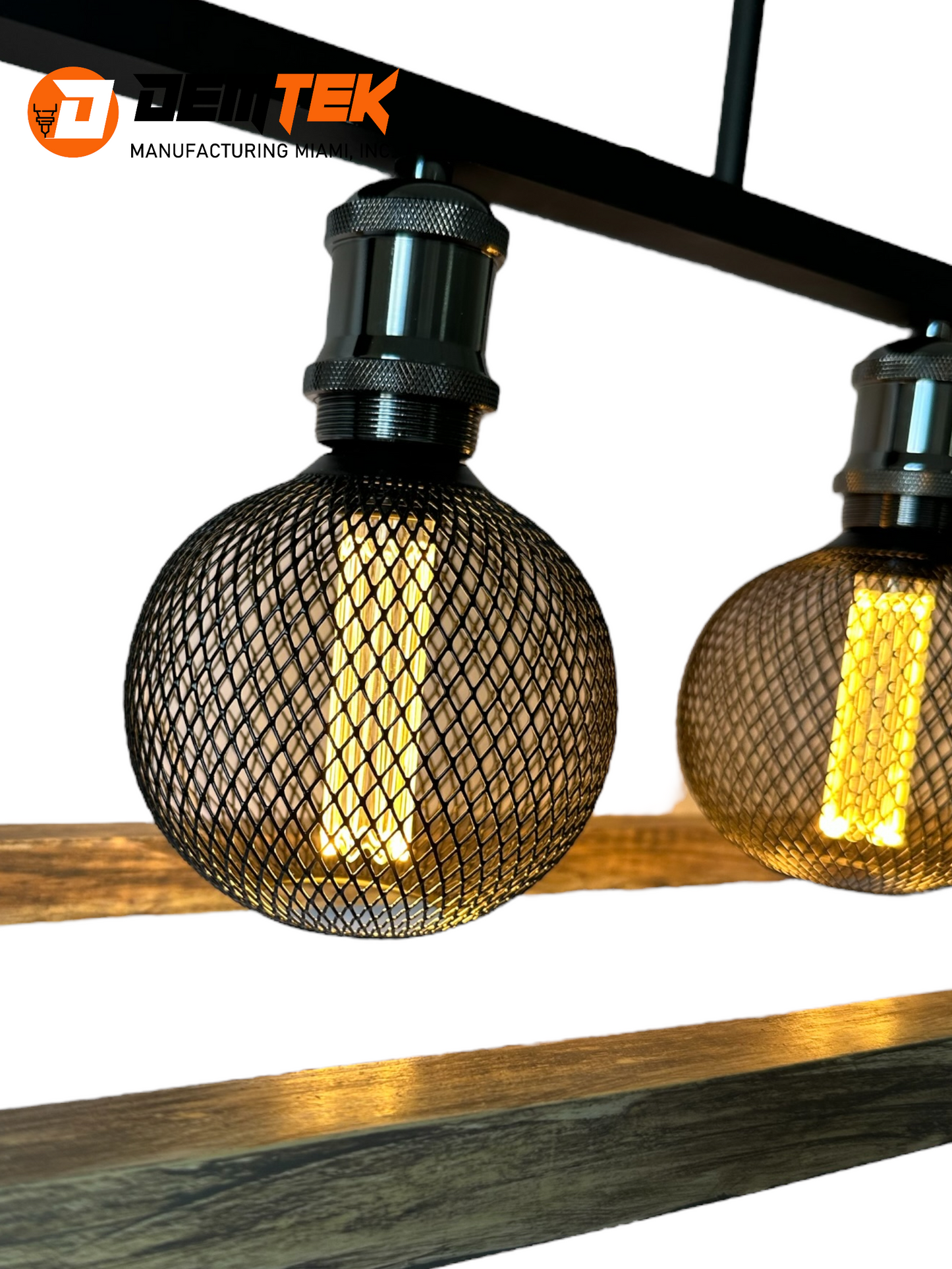 DEMTEK "Wood and Globes" Pendant Light (Bulb Included)