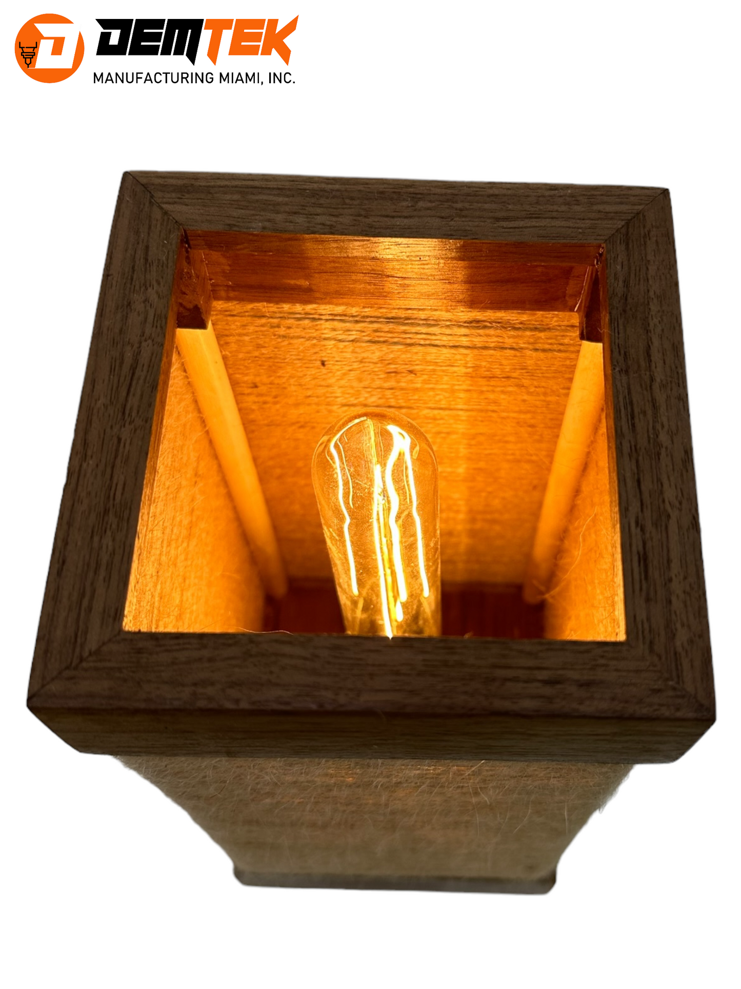 DEMTEK "The Wooden Lantern" Table Lamp