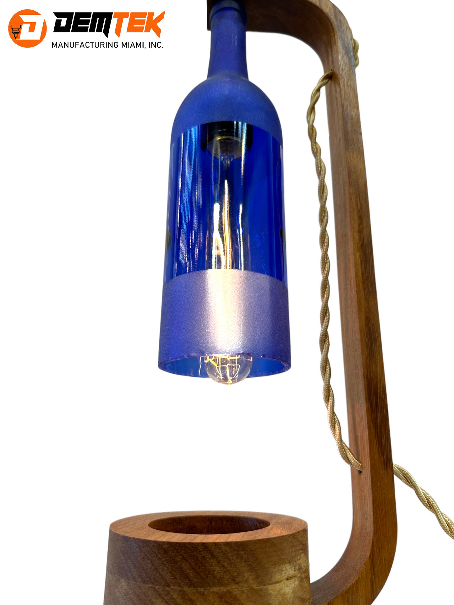 DEMTEK "The Blue Bottle" Table Lamp