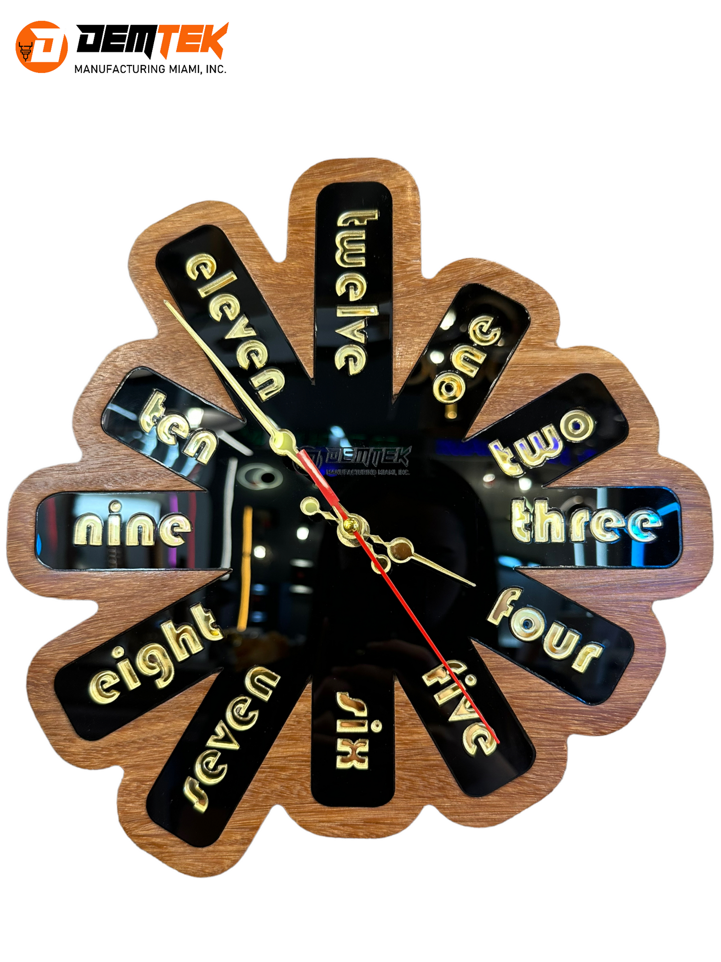 DEMTEK "Always Late" Wooden Clock