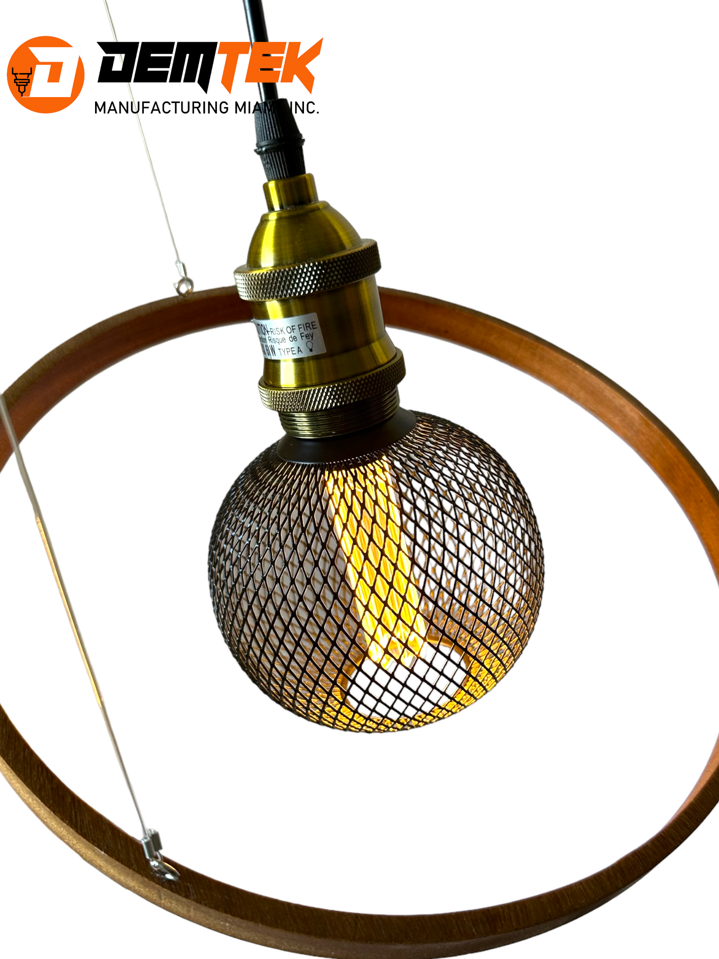 DEMTEK "The Orbit" Pendant Light (Bulb Included)