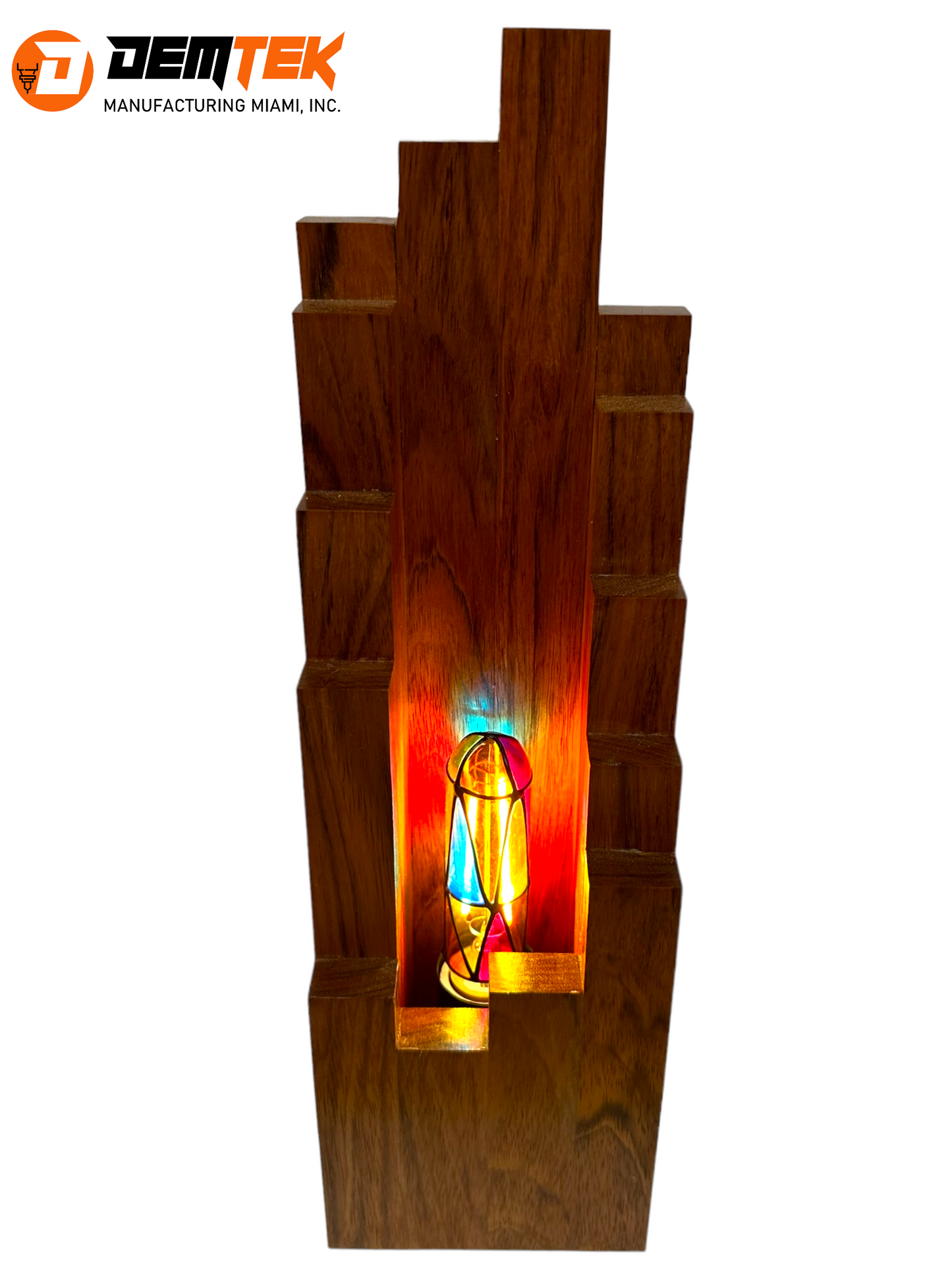 DEMTEK "The Stained Glass Mosaic" Table Lamp