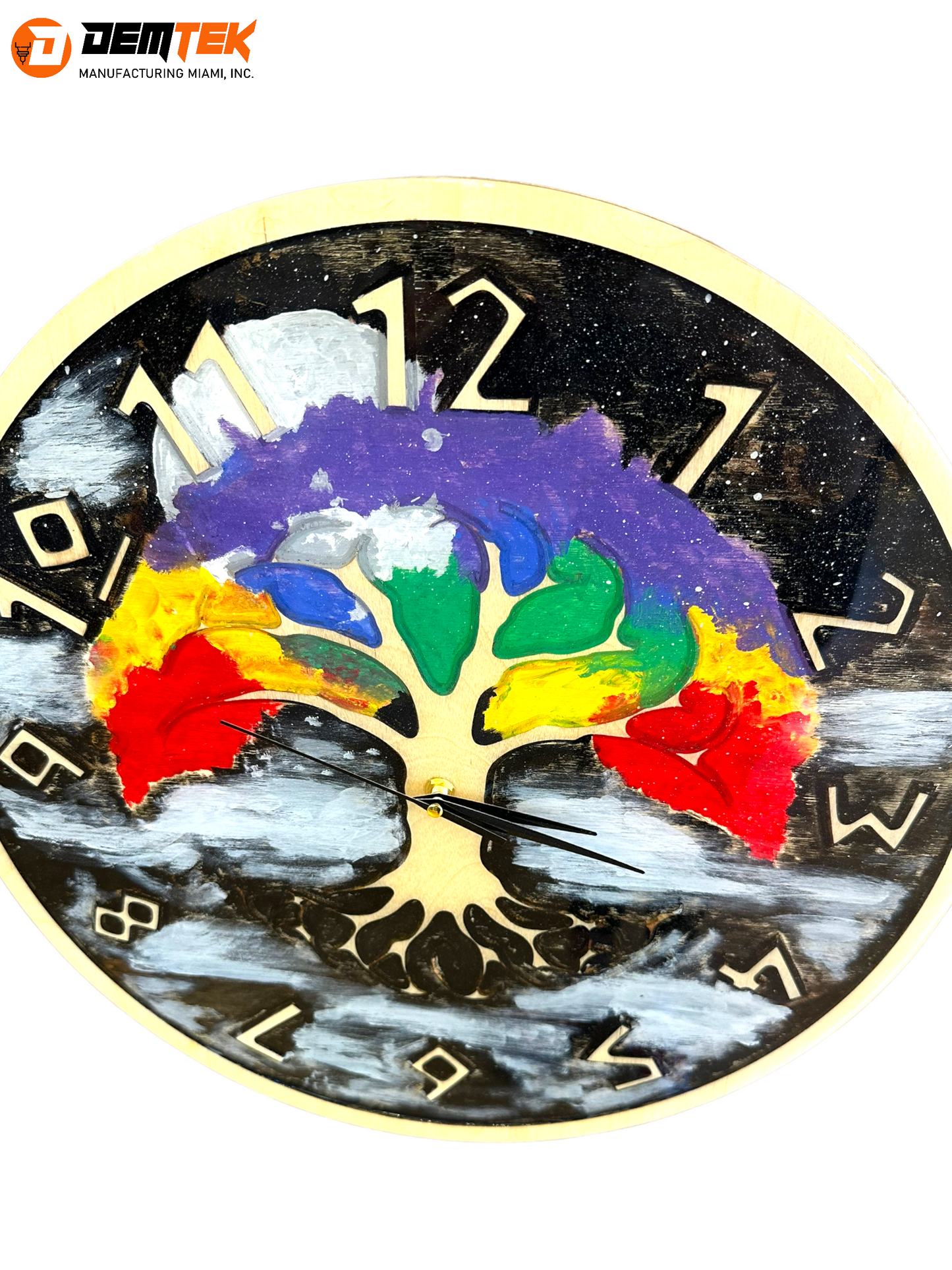 DEMTEK "Tree of Life" Wooden Clock